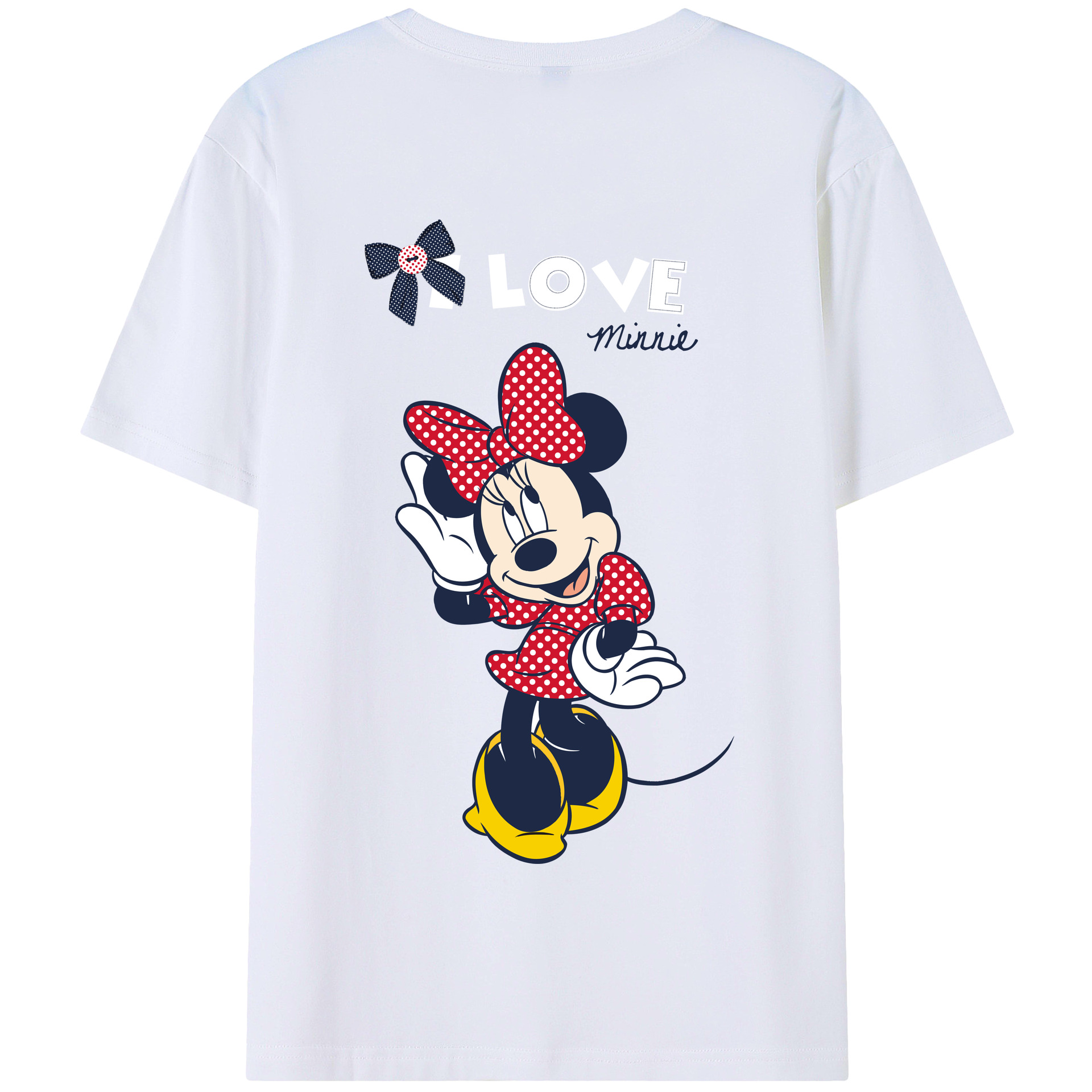 （画像用） ミッキーマウス Mickey Mouse 綿100％半袖Tシャツ（背面プリント）