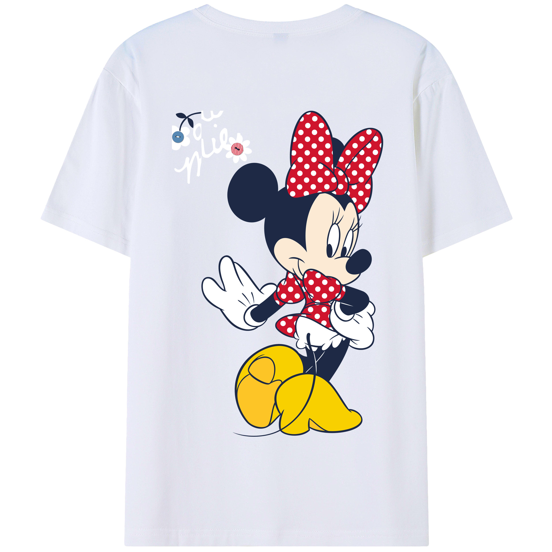 （画像用） ミッキーマウス Mickey Mouse 綿100％半袖Tシャツ（背面プリント）