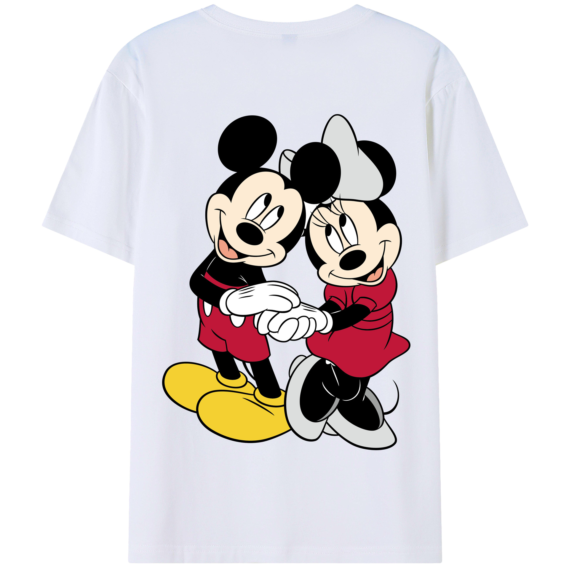 （画像用） ミッキーマウス Mickey Mouse 綿100％半袖Tシャツ（背面プリント）