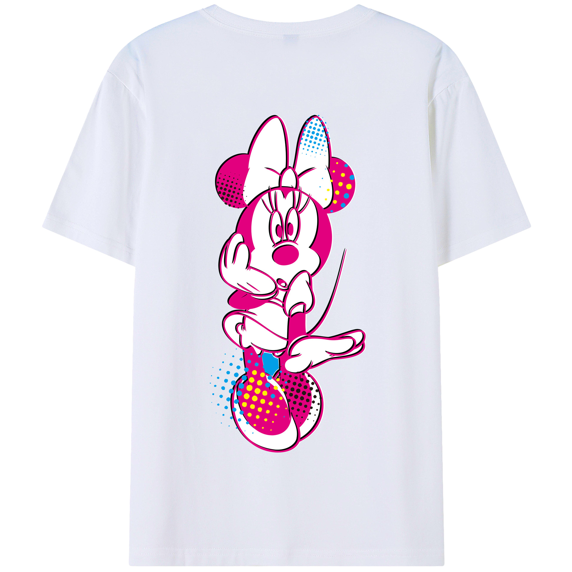 （画像用） ミッキーマウス Mickey Mouse 綿100％半袖Tシャツ（背面プリント）