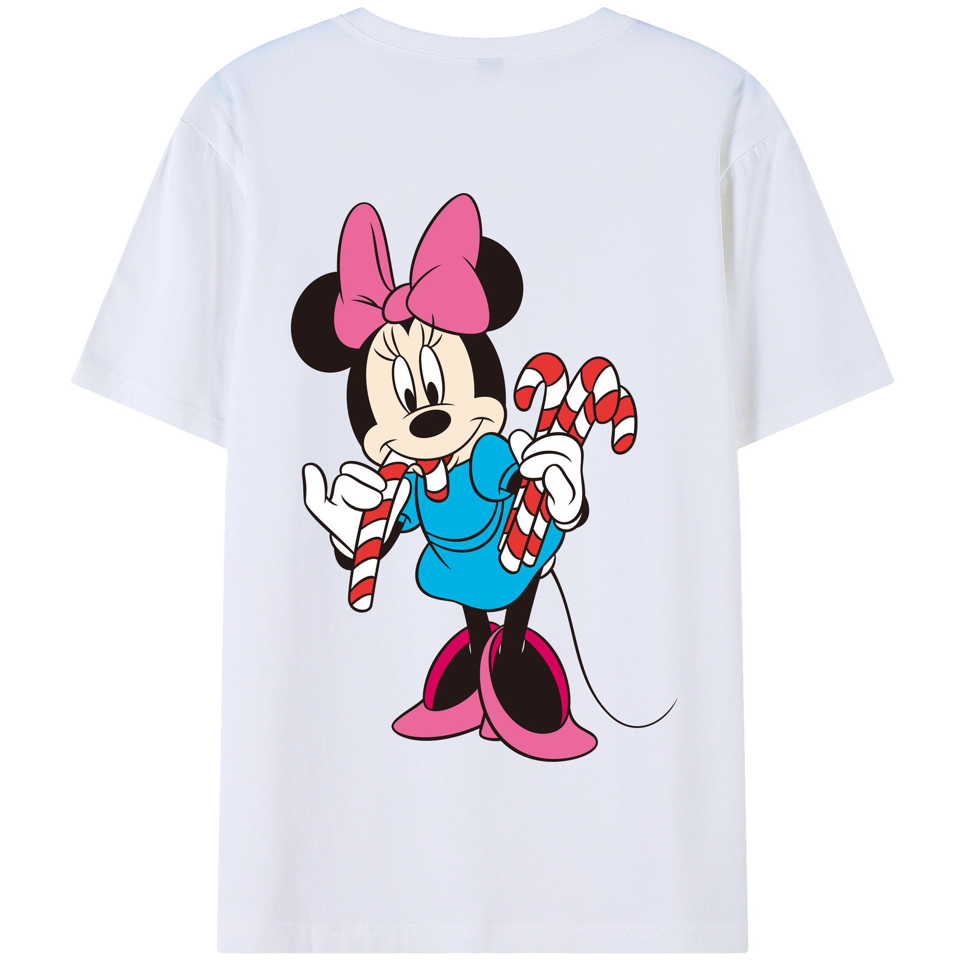 （画像用） ミッキーマウス Mickey Mouse 綿100％半袖Tシャツ（背面プリント）