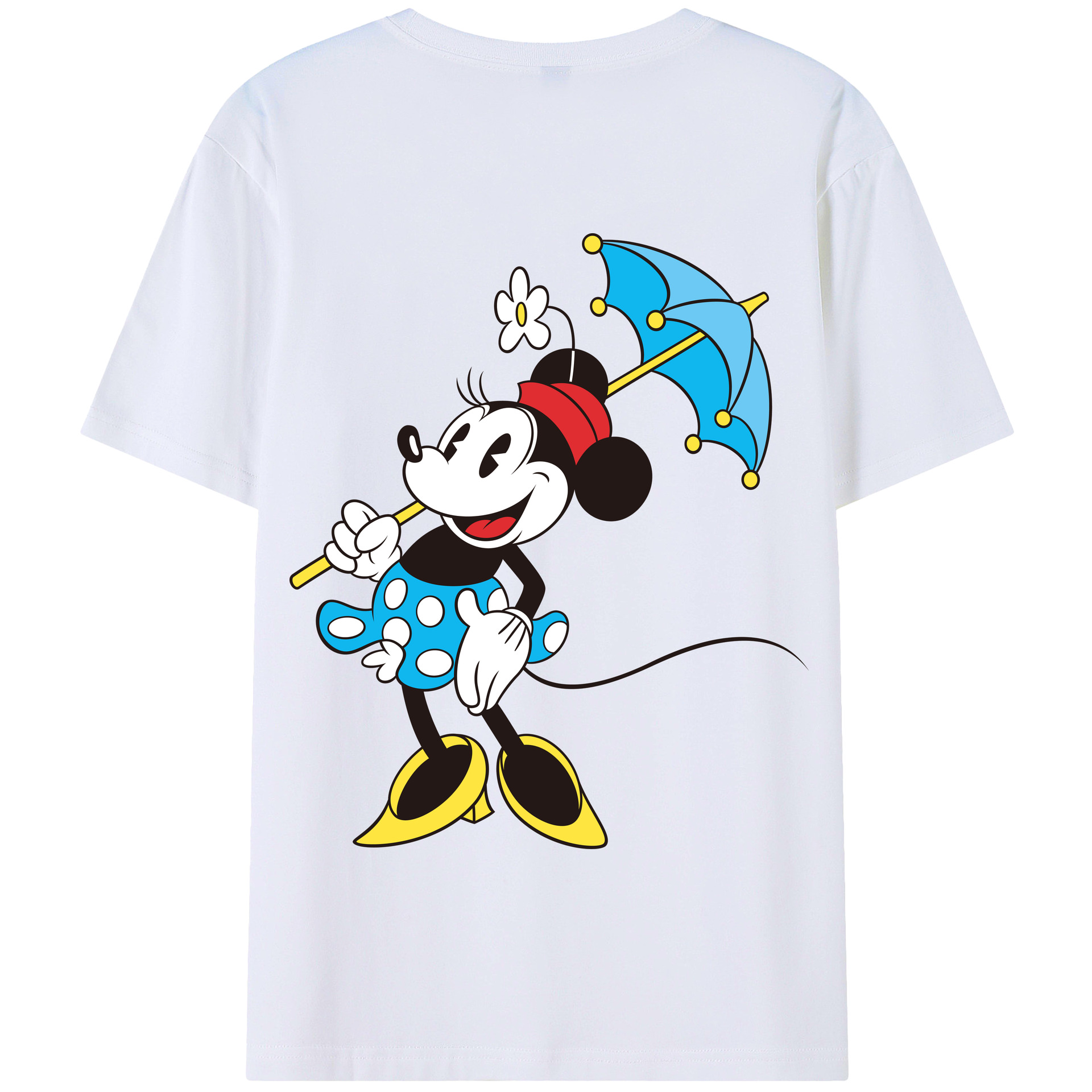 （画像用） ミッキーマウス Mickey Mouse 綿100％半袖Tシャツ（背面プリント）