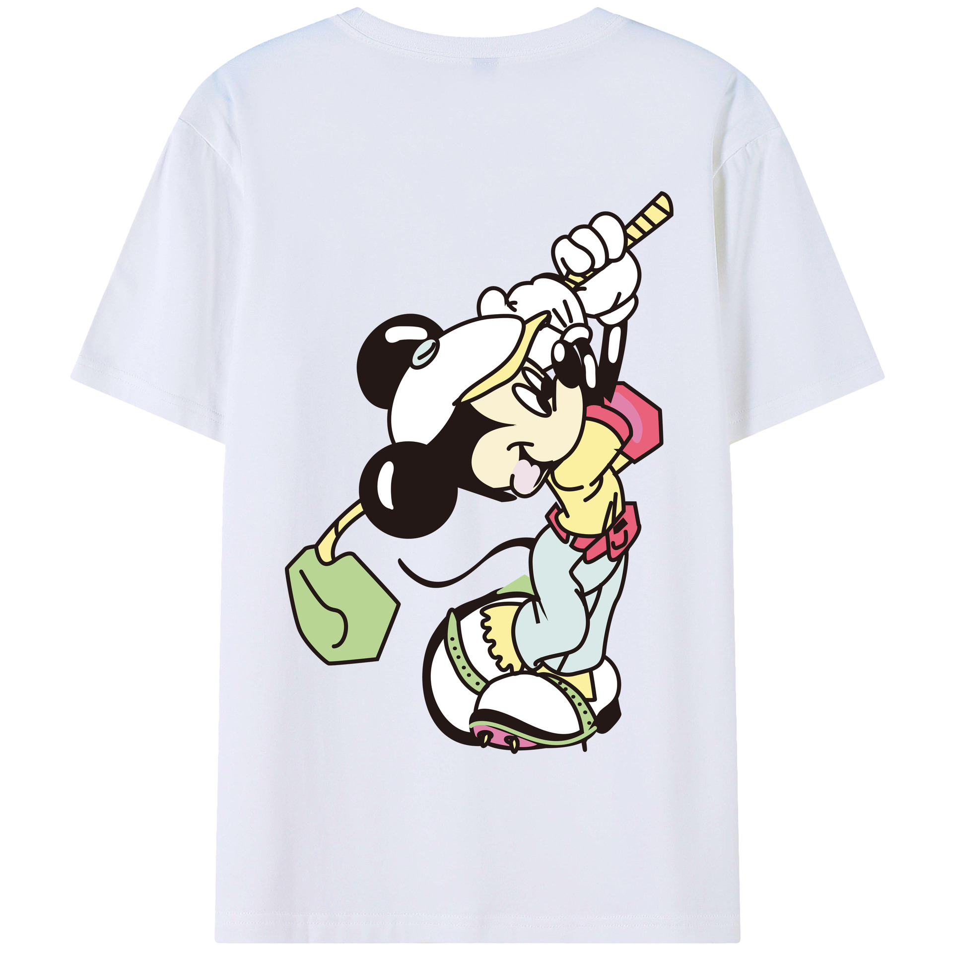 （画像用） ミッキーマウス Mickey Mouse 綿100％半袖Tシャツ（背面プリント）