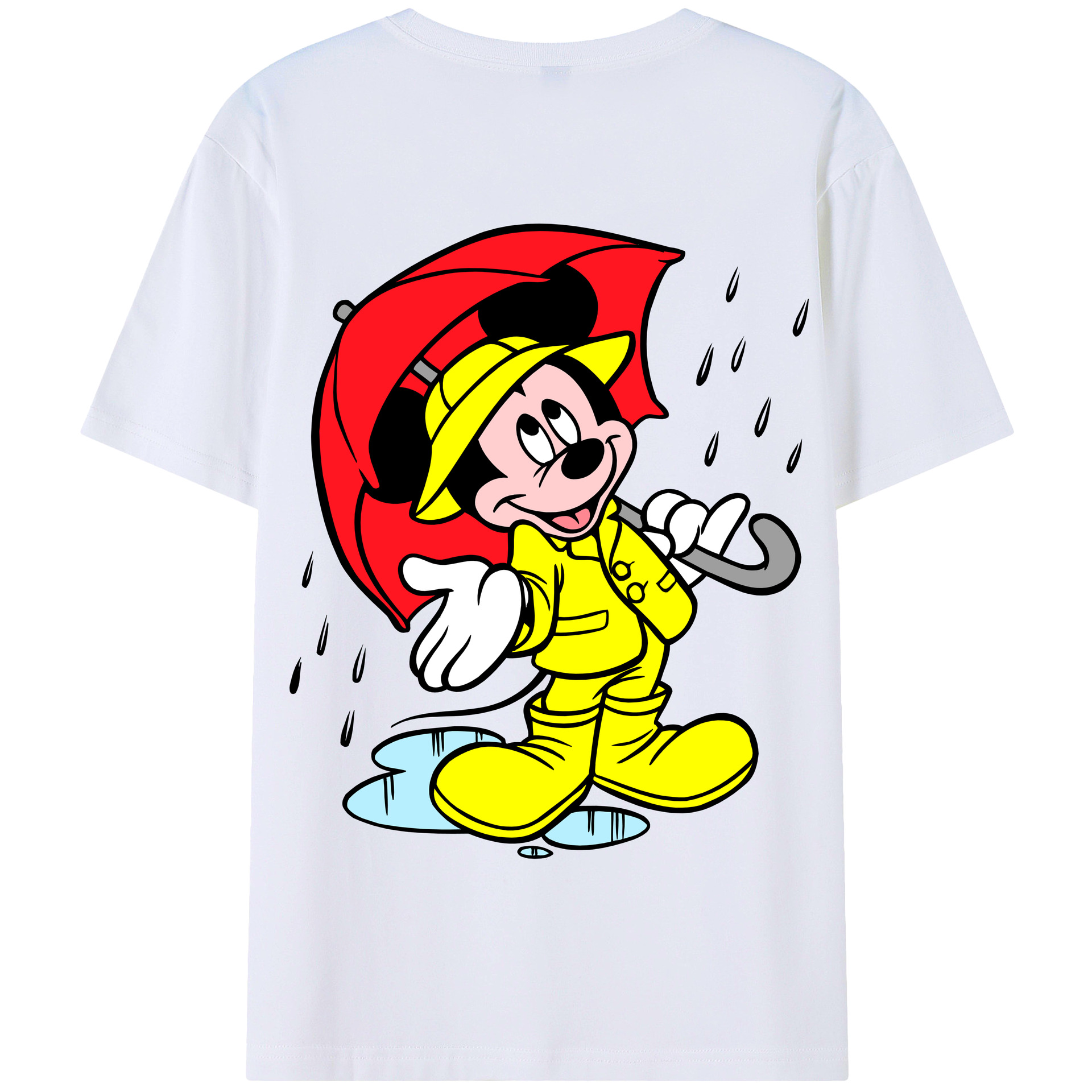 （画像用） ミッキーマウス Mickey Mouse 綿100％半袖Tシャツ（背面プリント）