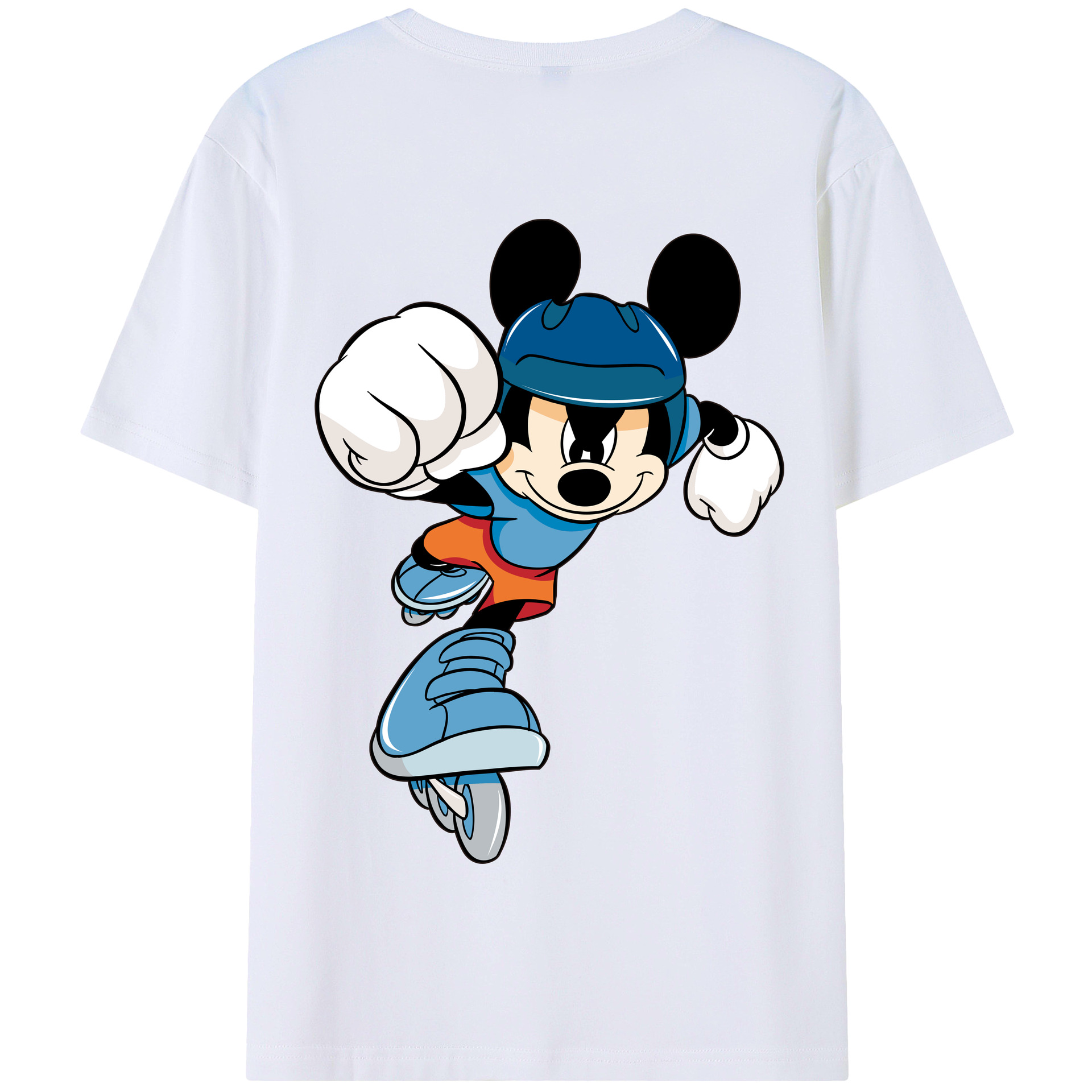 （画像用） ミッキーマウス Mickey Mouse 綿100％半袖Tシャツ（背面プリント）
