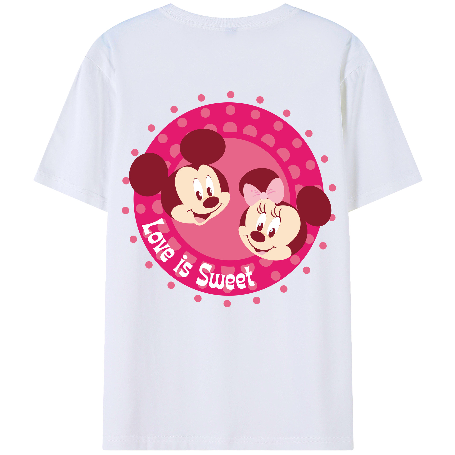 （画像用） ミッキーマウス Mickey Mouse 綿100％半袖Tシャツ（背面プリント）