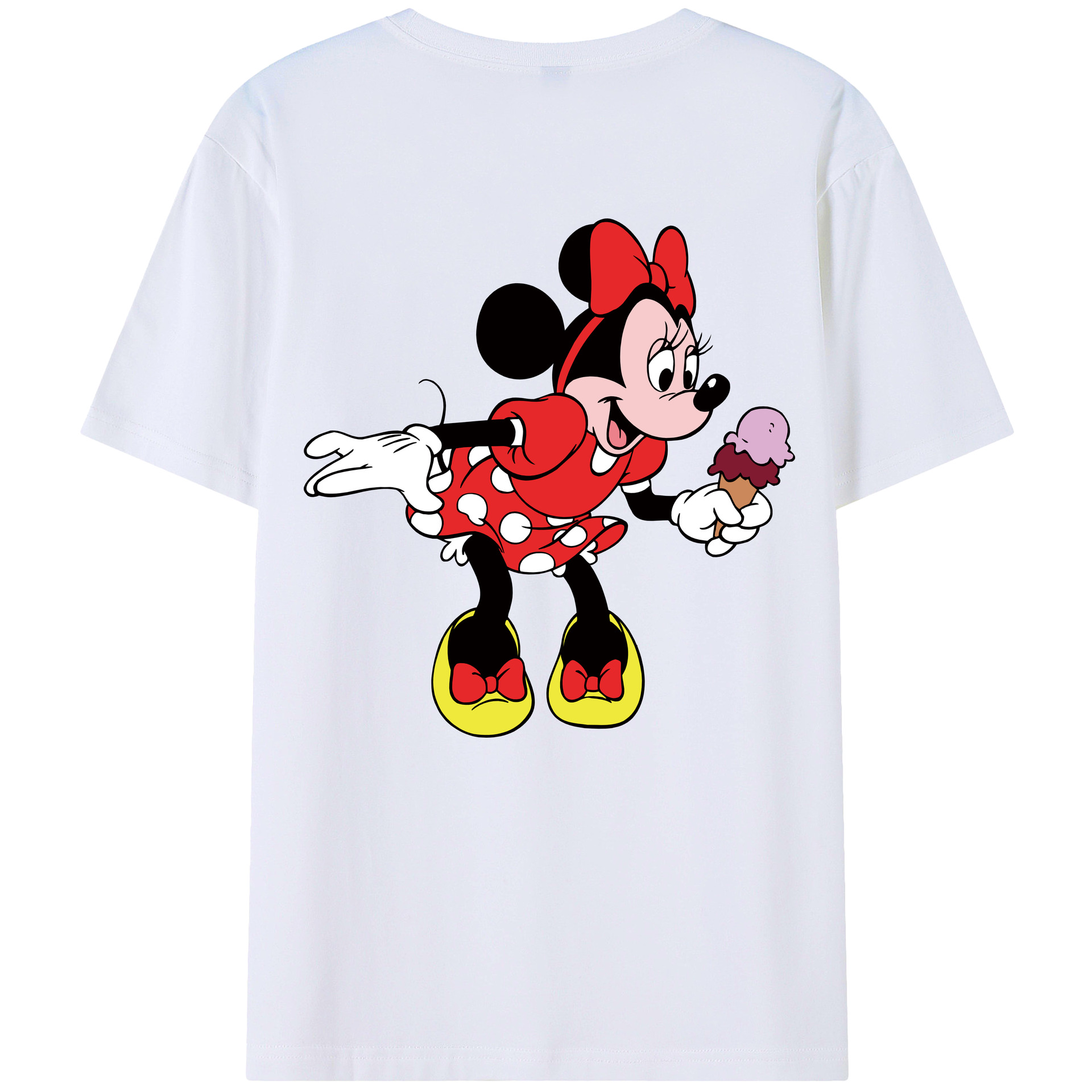 （画像用） ミッキーマウス Mickey Mouse 綿100％半袖Tシャツ（背面プリント）