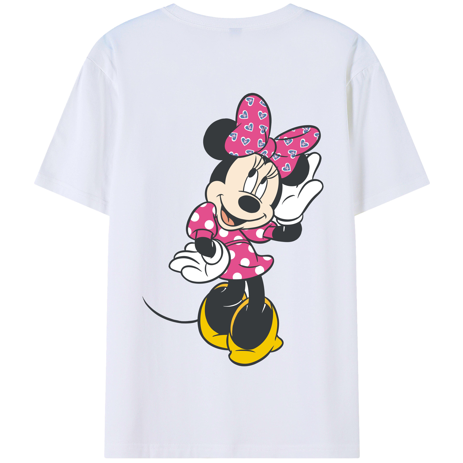 （画像用） ミッキーマウス Mickey Mouse 綿100％半袖Tシャツ（背面プリント）