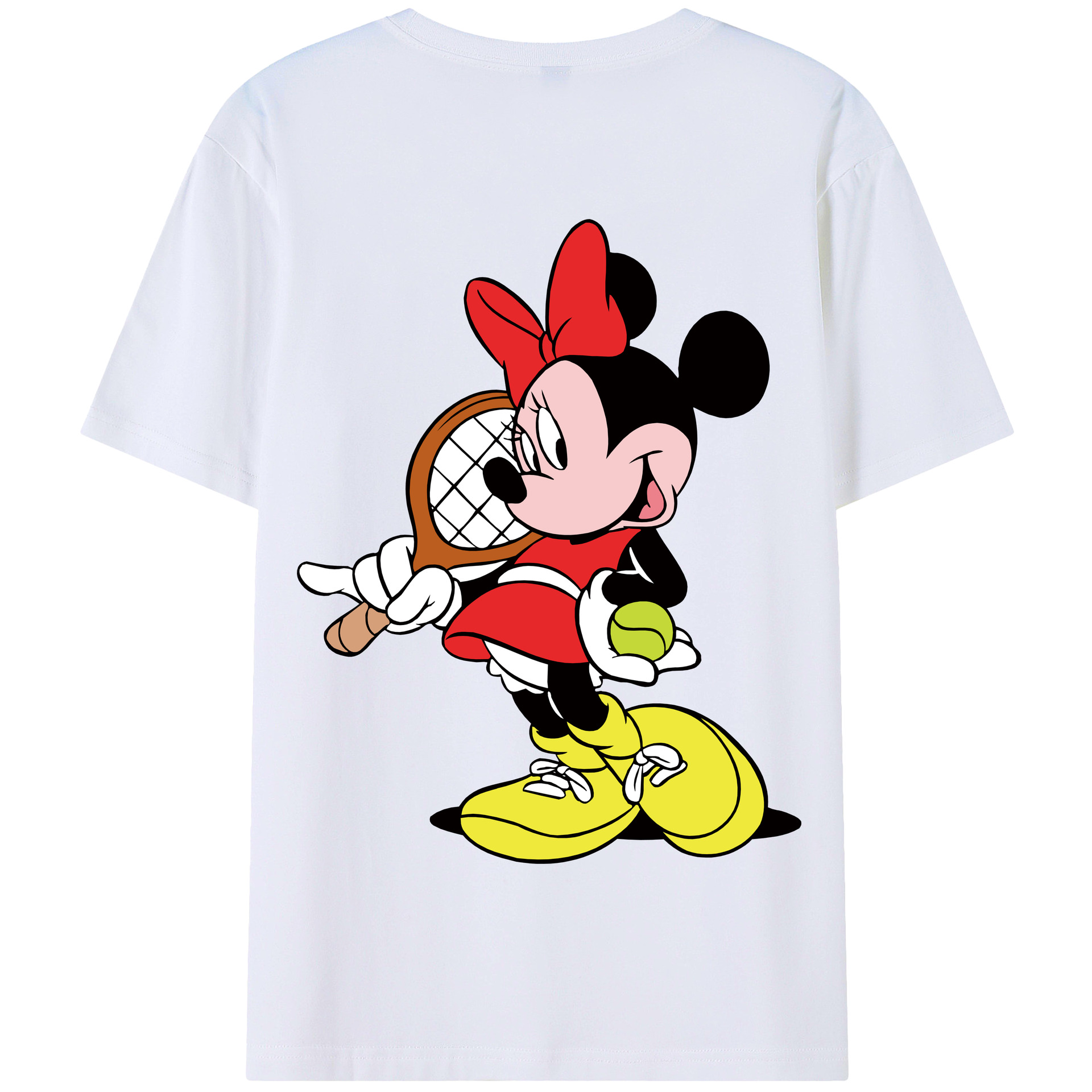 （画像用） ミッキーマウス Mickey Mouse 綿100％半袖Tシャツ（背面プリント）