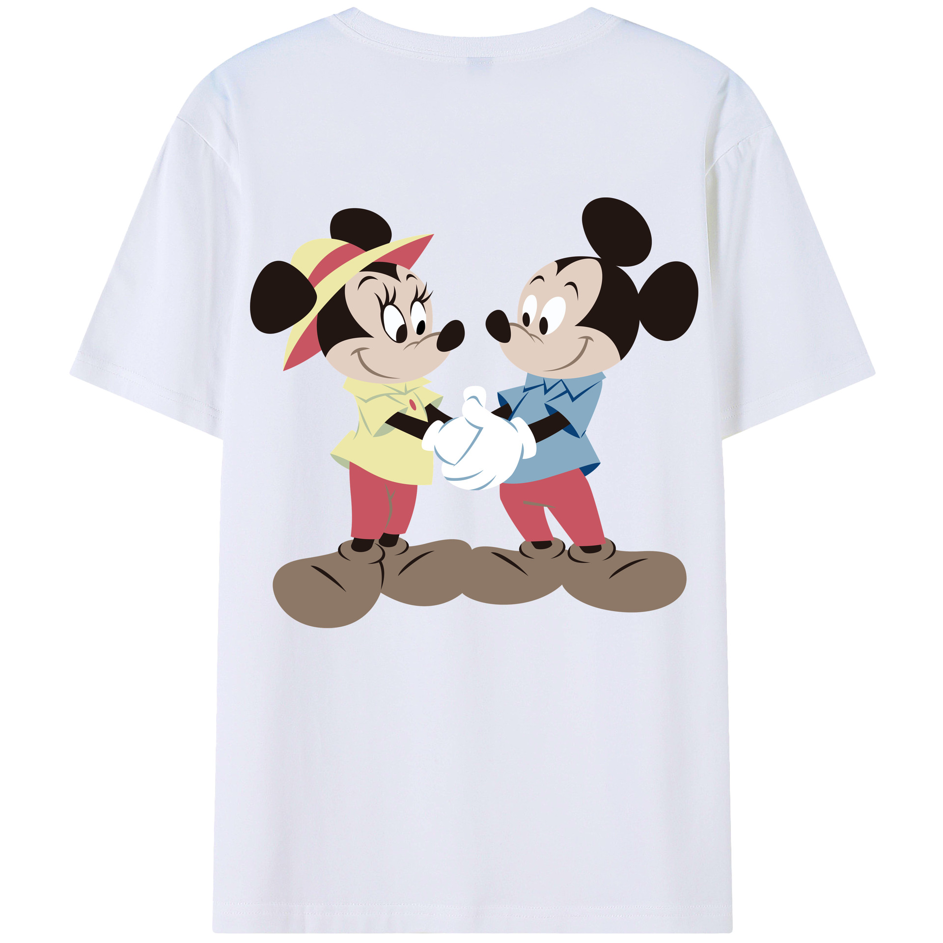（画像用） ミッキーマウス Mickey Mouse 綿100％半袖Tシャツ（背面プリント）