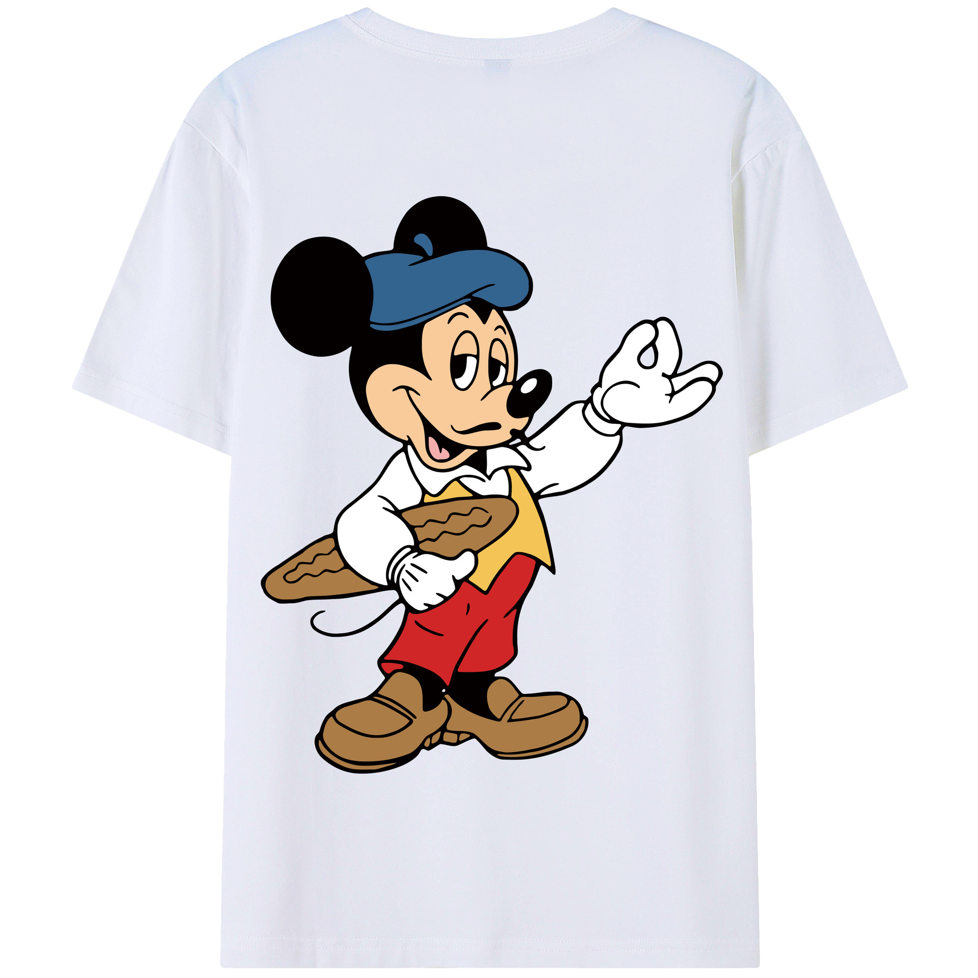 （画像用） ミッキーマウス Mickey Mouse 綿100％半袖Tシャツ（背面プリント）