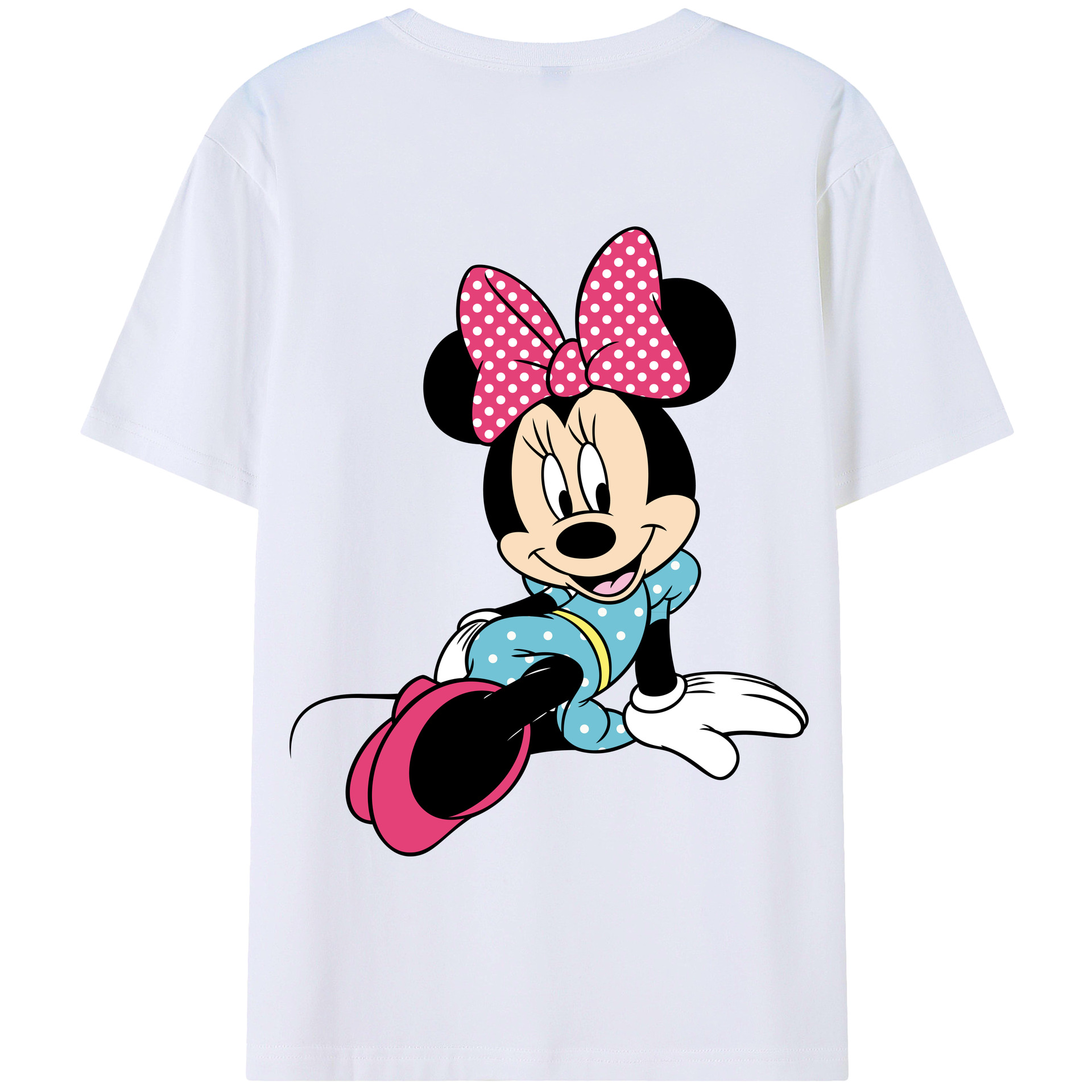 （画像用） ミッキーマウス Mickey Mouse 綿100％半袖Tシャツ（背面プリント）