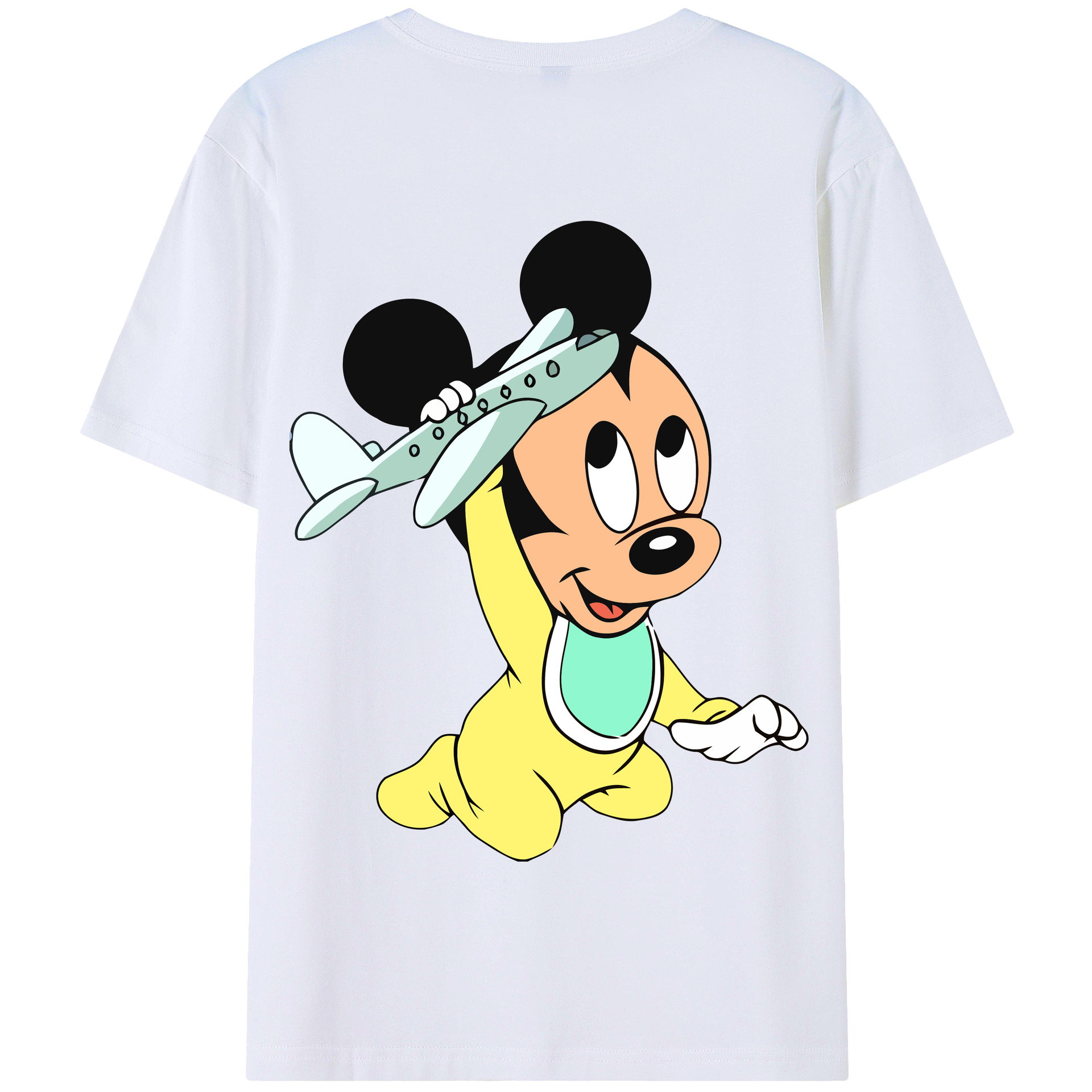 （画像用） ミッキーマウス Mickey Mouse 綿100％半袖Tシャツ（背面プリント）