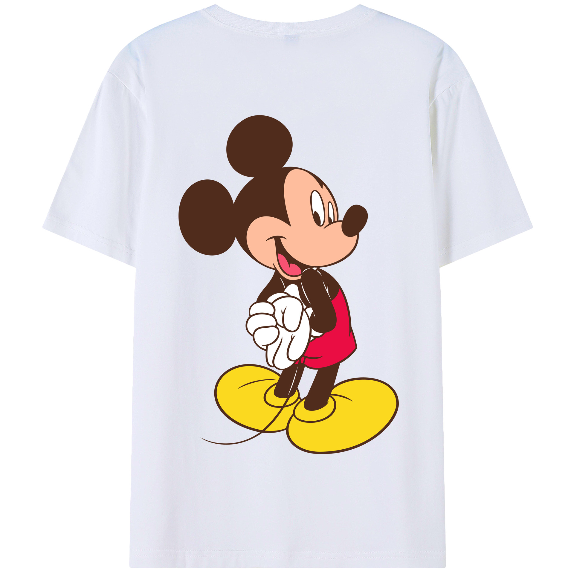 （画像用） ミッキーマウス Mickey Mouse 綿100％半袖Tシャツ（背面プリント）