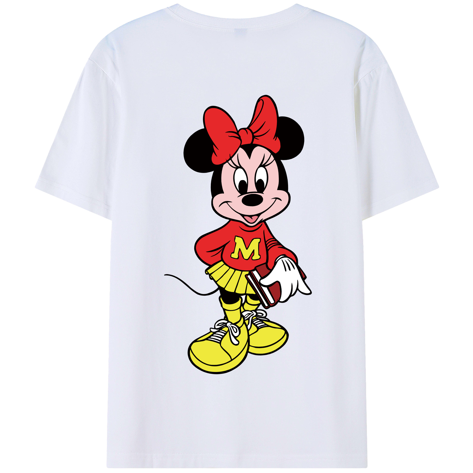 （画像用） ミッキーマウス Mickey Mouse 綿100％半袖Tシャツ（背面プリント）