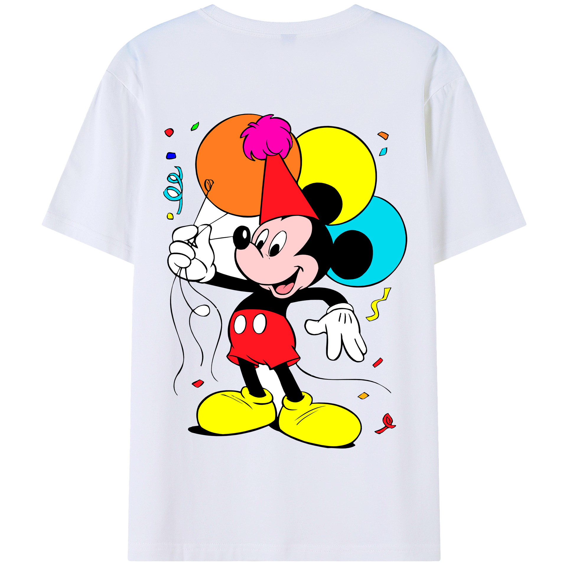 （画像用） ミッキーマウス Mickey Mouse 綿100％半袖Tシャツ（背面プリント）