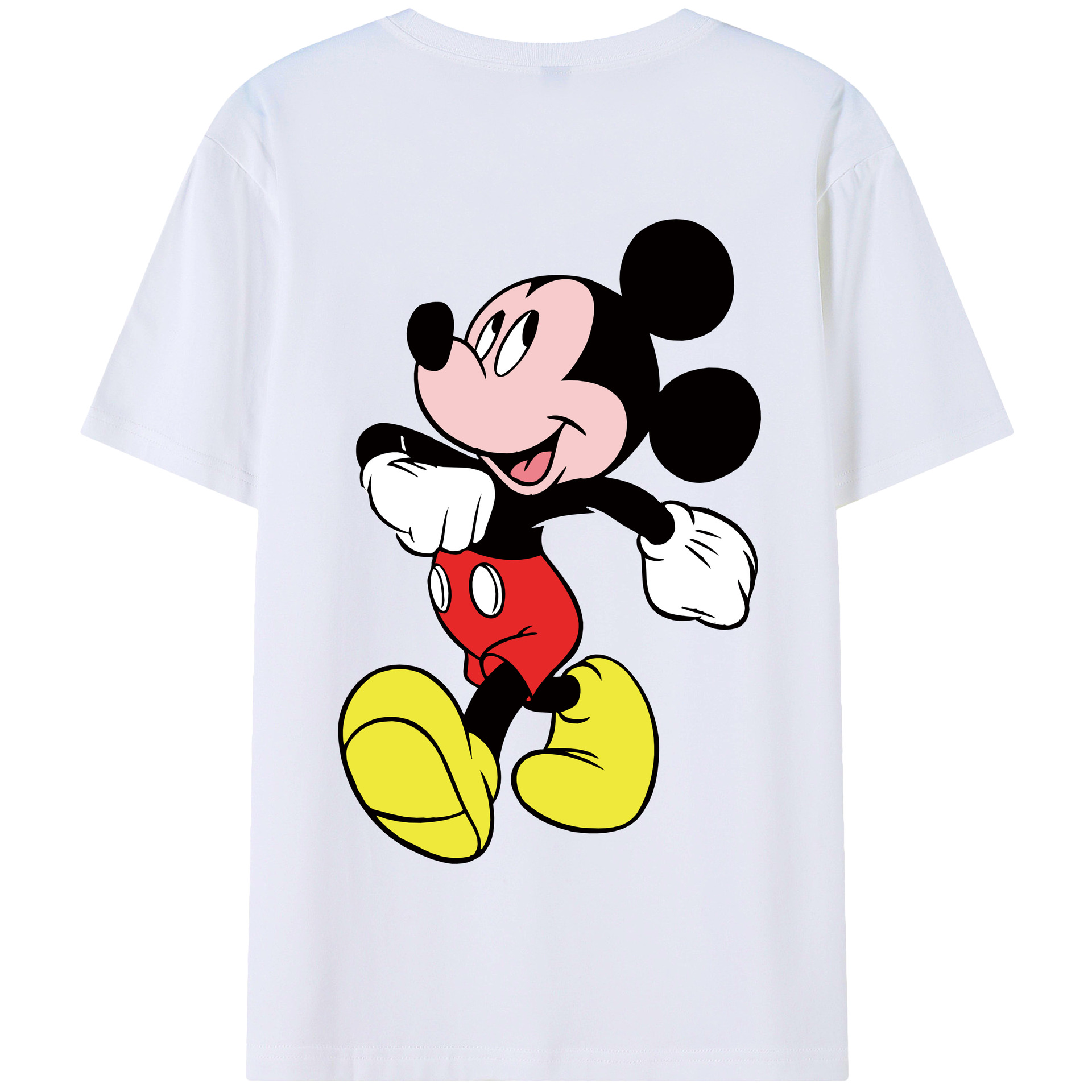 （画像用） ミッキーマウス Mickey Mouse 綿100％半袖Tシャツ（背面プリント）