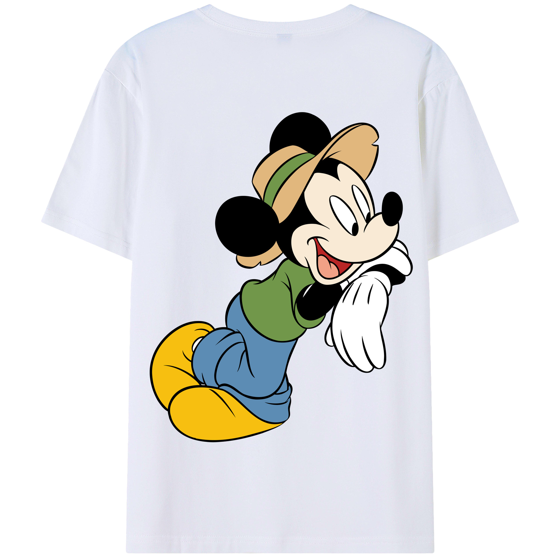 （画像用） ミッキーマウス Mickey Mouse 綿100％半袖Tシャツ（背面プリント）