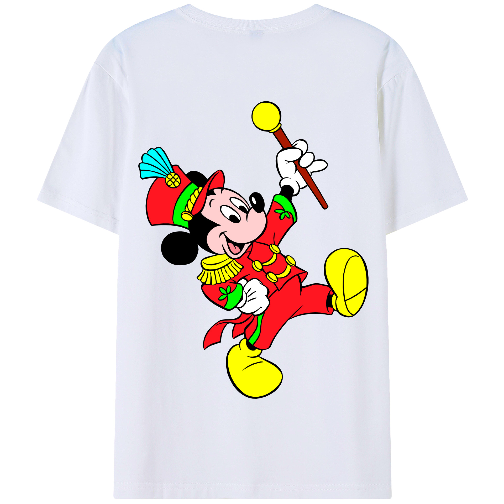 （画像用） ミッキーマウス Mickey Mouse 綿100％半袖Tシャツ（背面プリント）