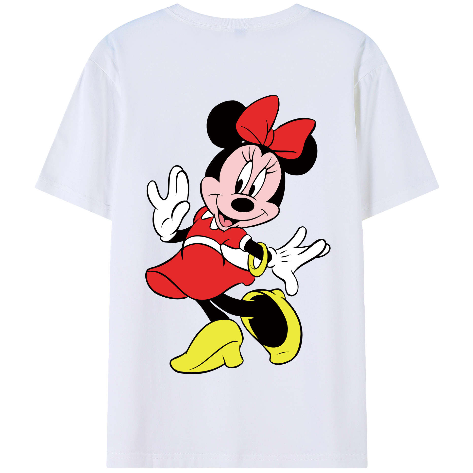 （画像用） ミッキーマウス Mickey Mouse 綿100％半袖Tシャツ（背面プリント）