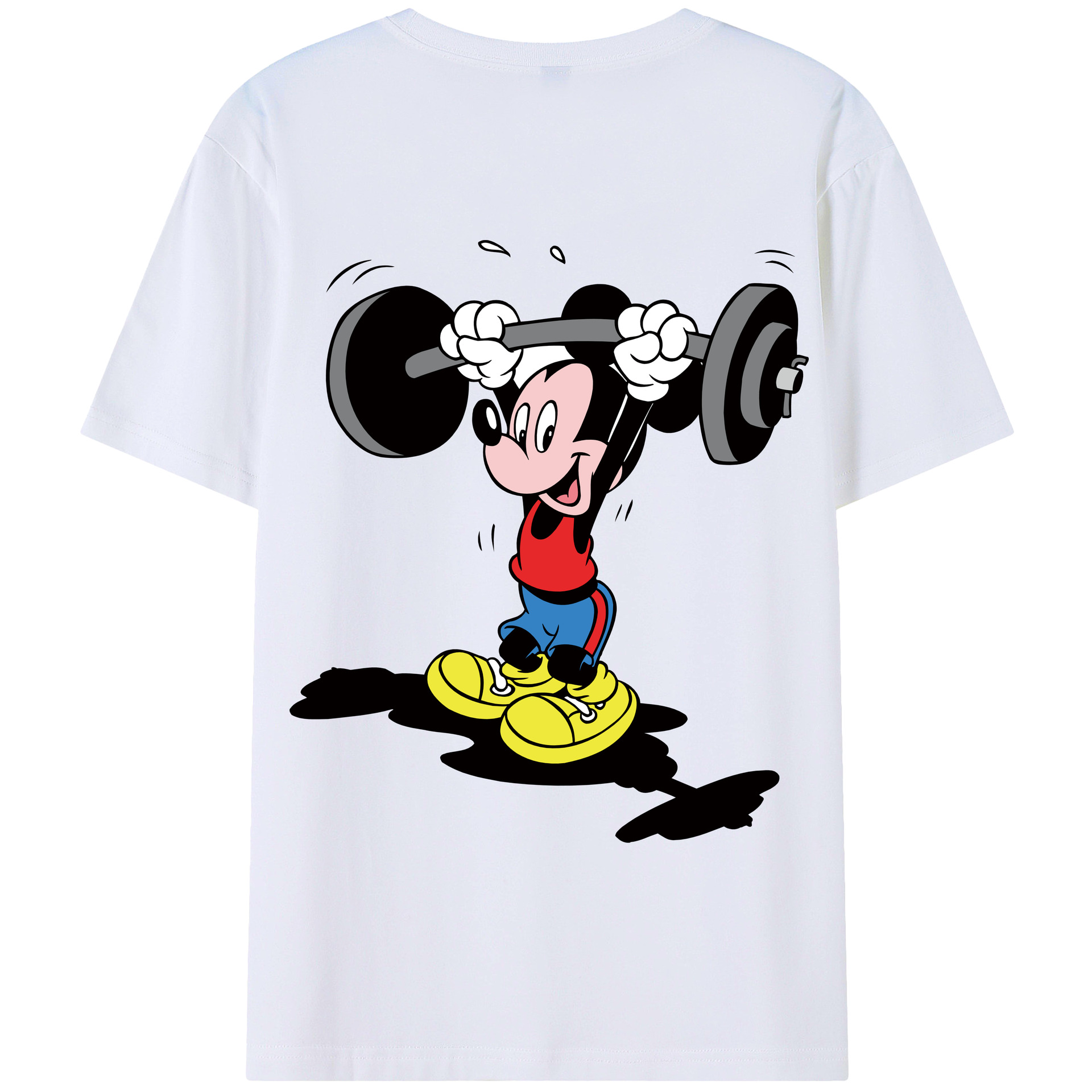 （画像用） ミッキーマウス Mickey Mouse 綿100％半袖Tシャツ（背面プリント）