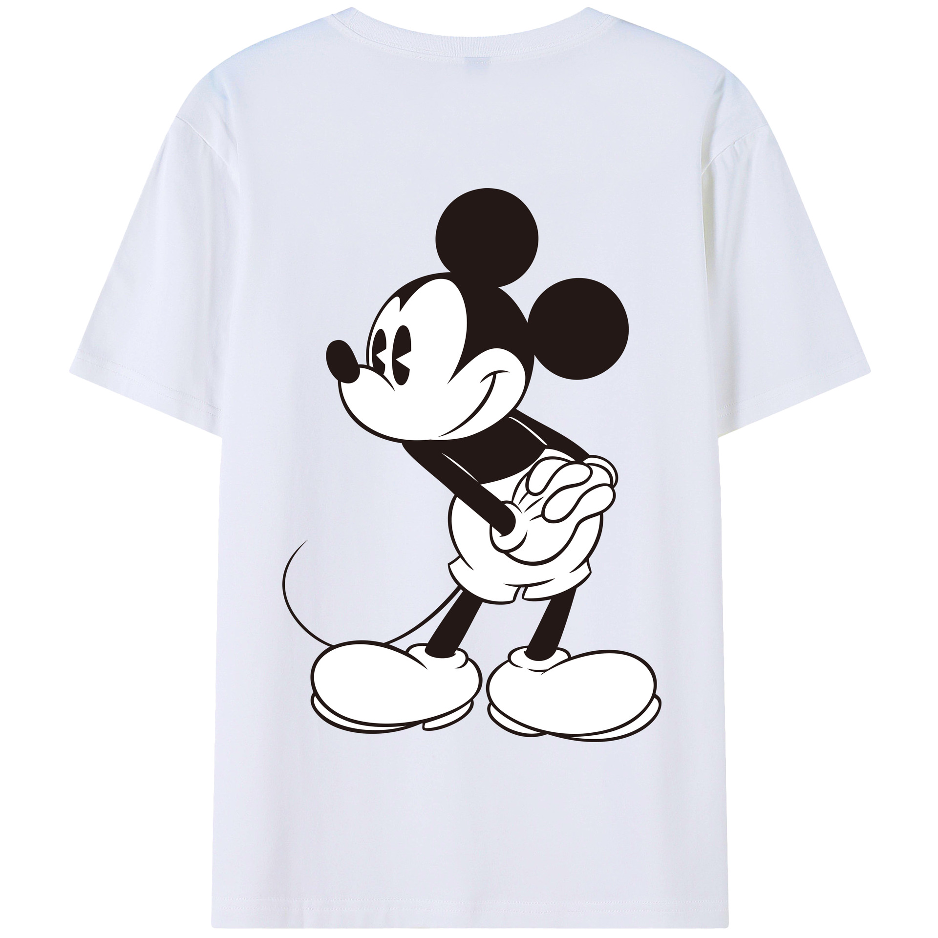 （画像用） ミッキーマウス Mickey Mouse 綿100％半袖Tシャツ（背面プリント）