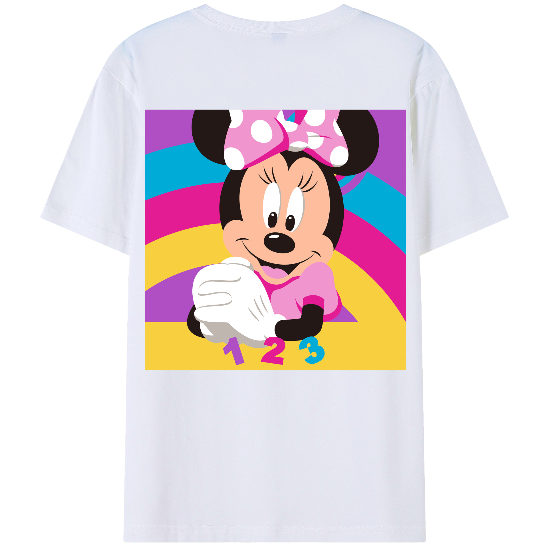 （画像用） ミッキーマウス Mickey Mouse 綿100％半袖Tシャツ（背面プリント）
