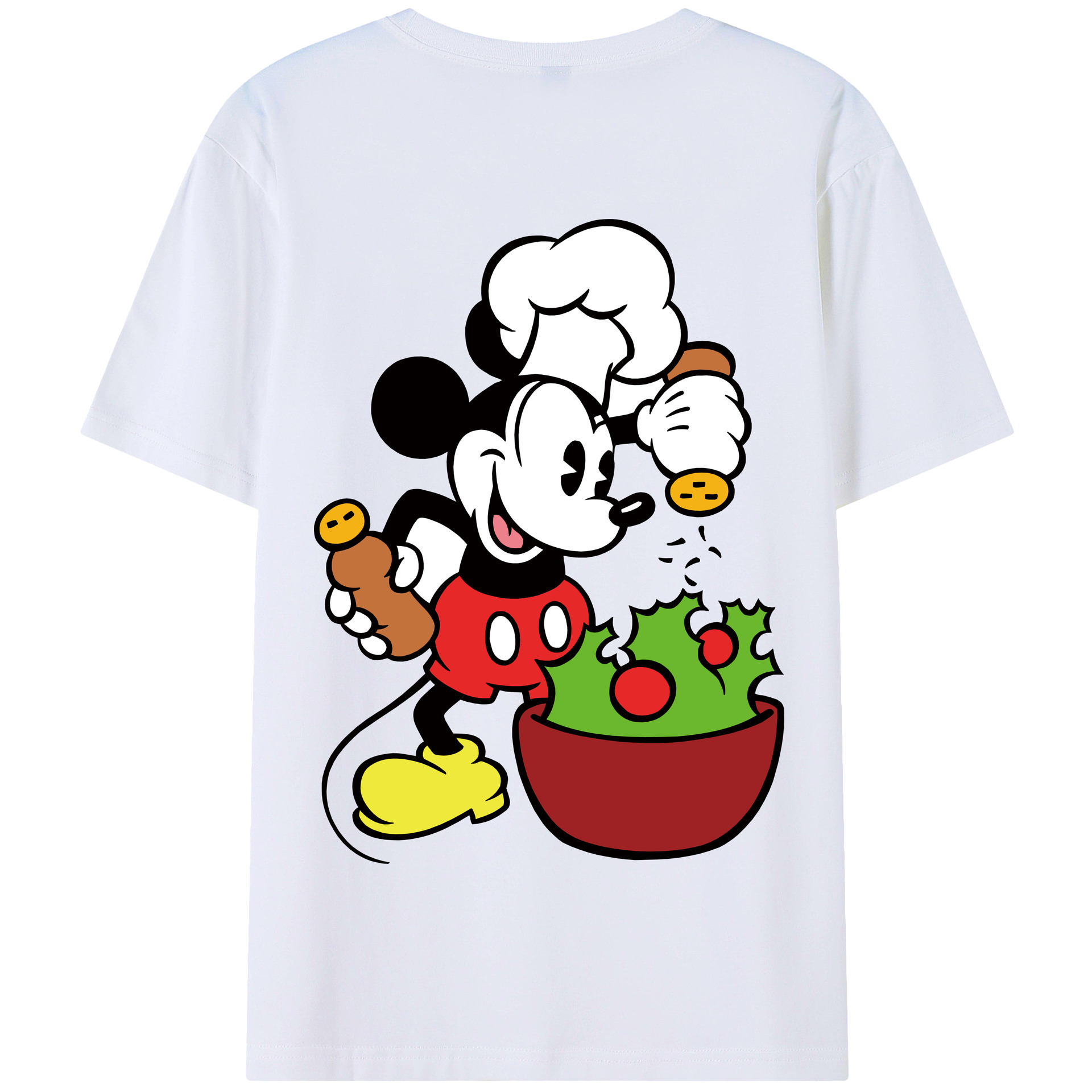 （画像用） ミッキーマウス Mickey Mouse 綿100％半袖Tシャツ（背面プリント）