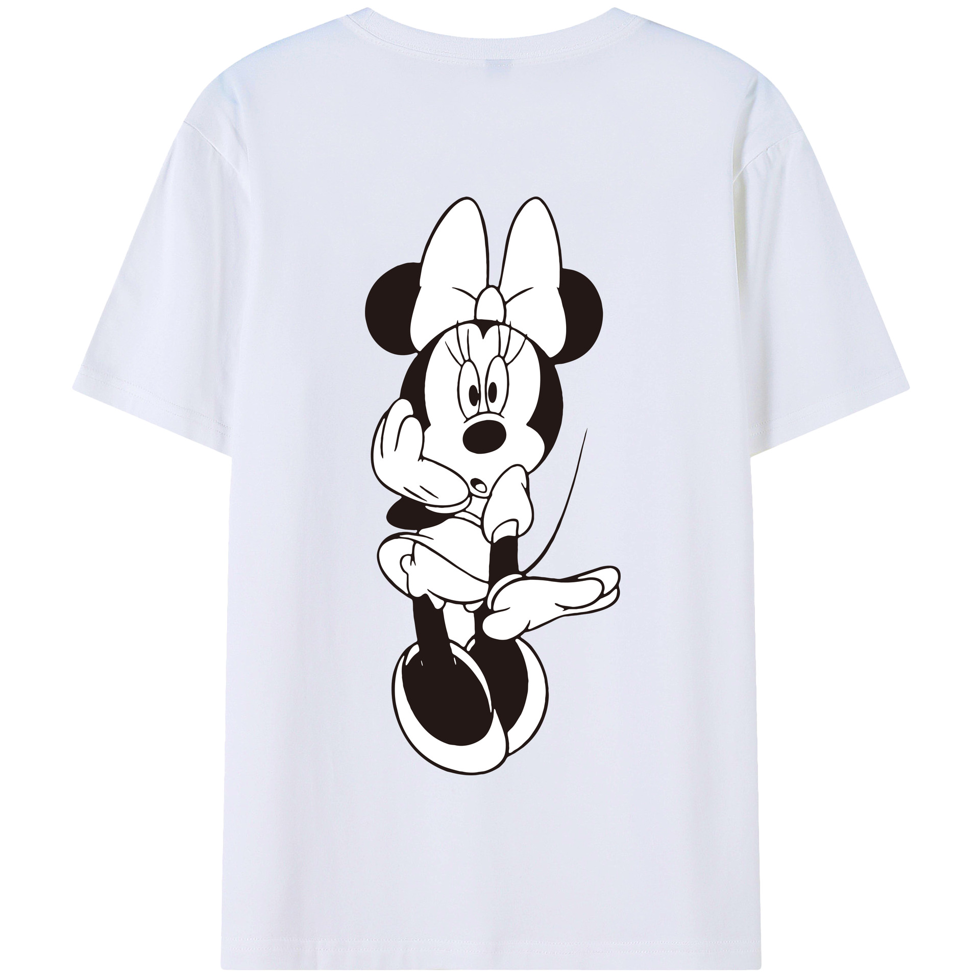 （画像用） ミッキーマウス Mickey Mouse 綿100％半袖Tシャツ（背面プリント）