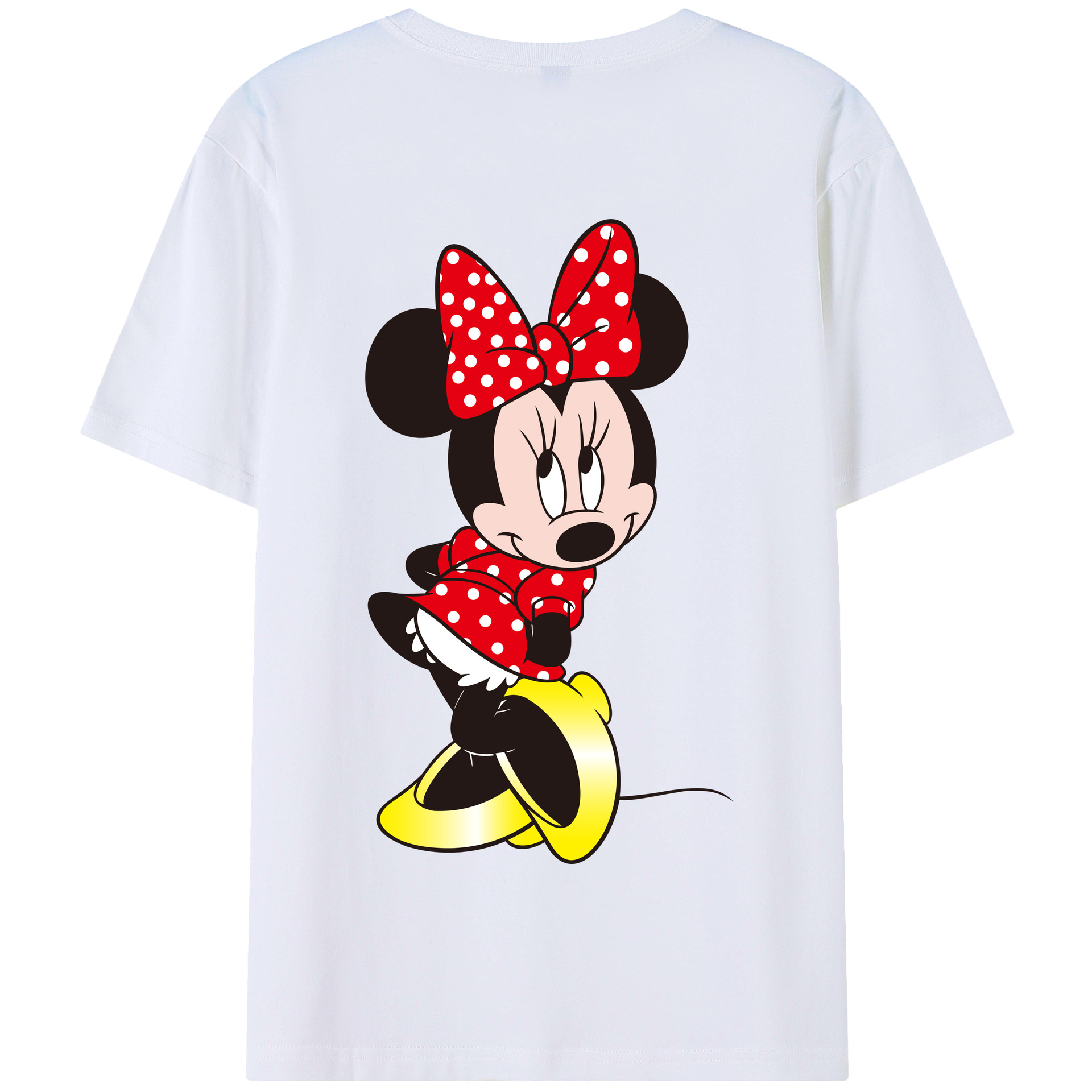（画像用） ミッキーマウス Mickey Mouse 綿100％半袖Tシャツ（背面プリント）