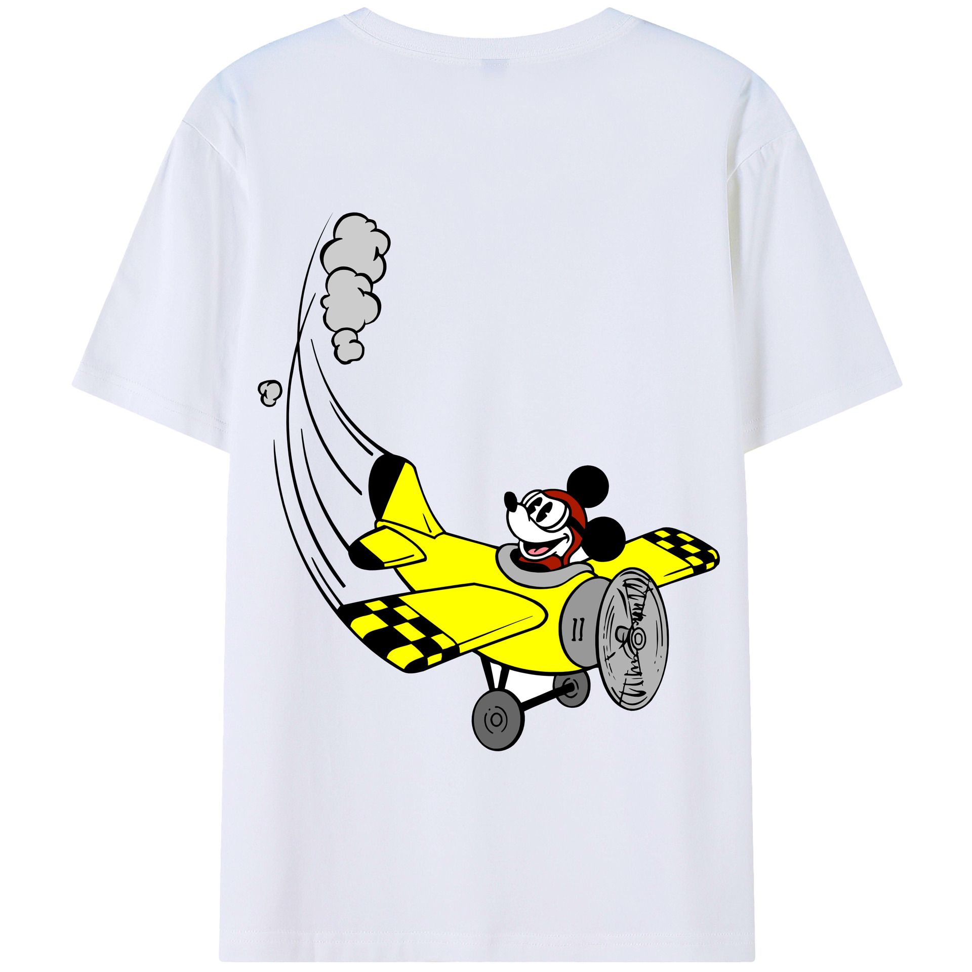 （画像用） ミッキーマウス Mickey Mouse 綿100％半袖Tシャツ（背面プリント）