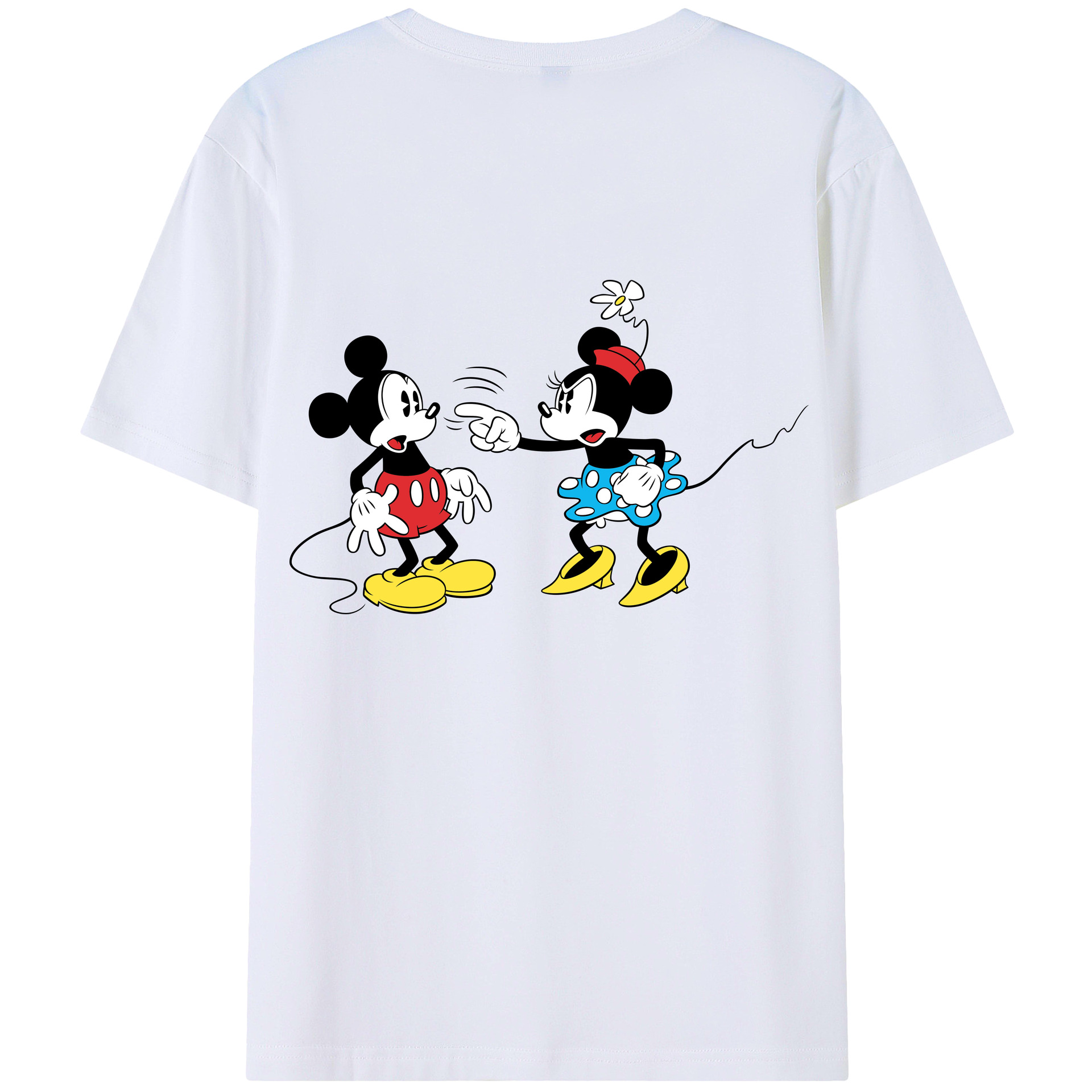（画像用） ミッキーマウス Mickey Mouse 綿100％半袖Tシャツ（背面プリント）