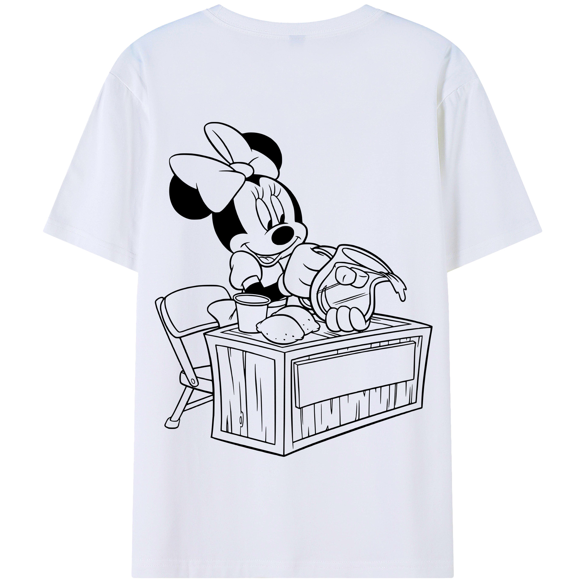 （画像用） ミッキーマウス Mickey Mouse 綿100％半袖Tシャツ（背面プリント）