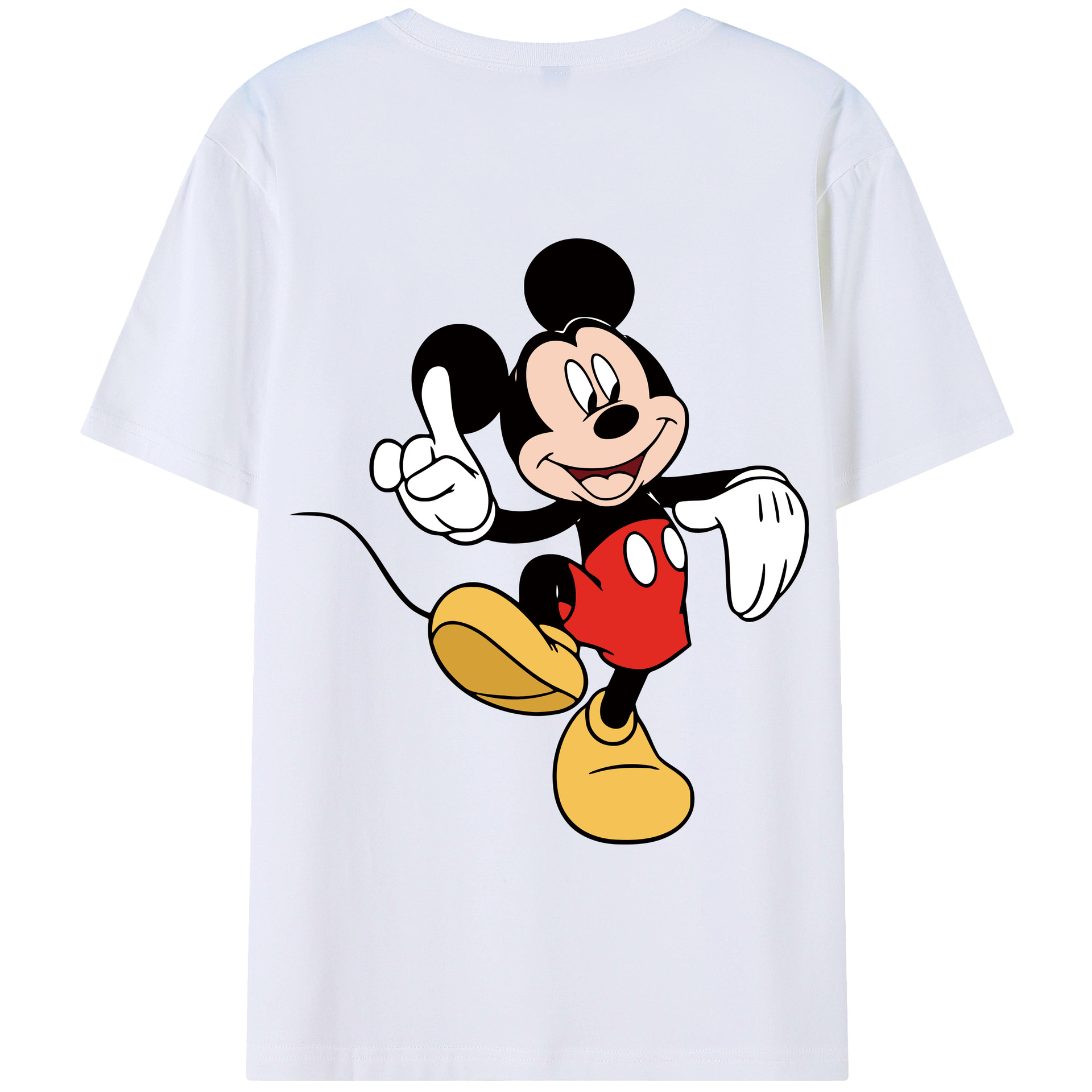 （画像用） ミッキーマウス Mickey Mouse 綿100％半袖Tシャツ（背面プリント）