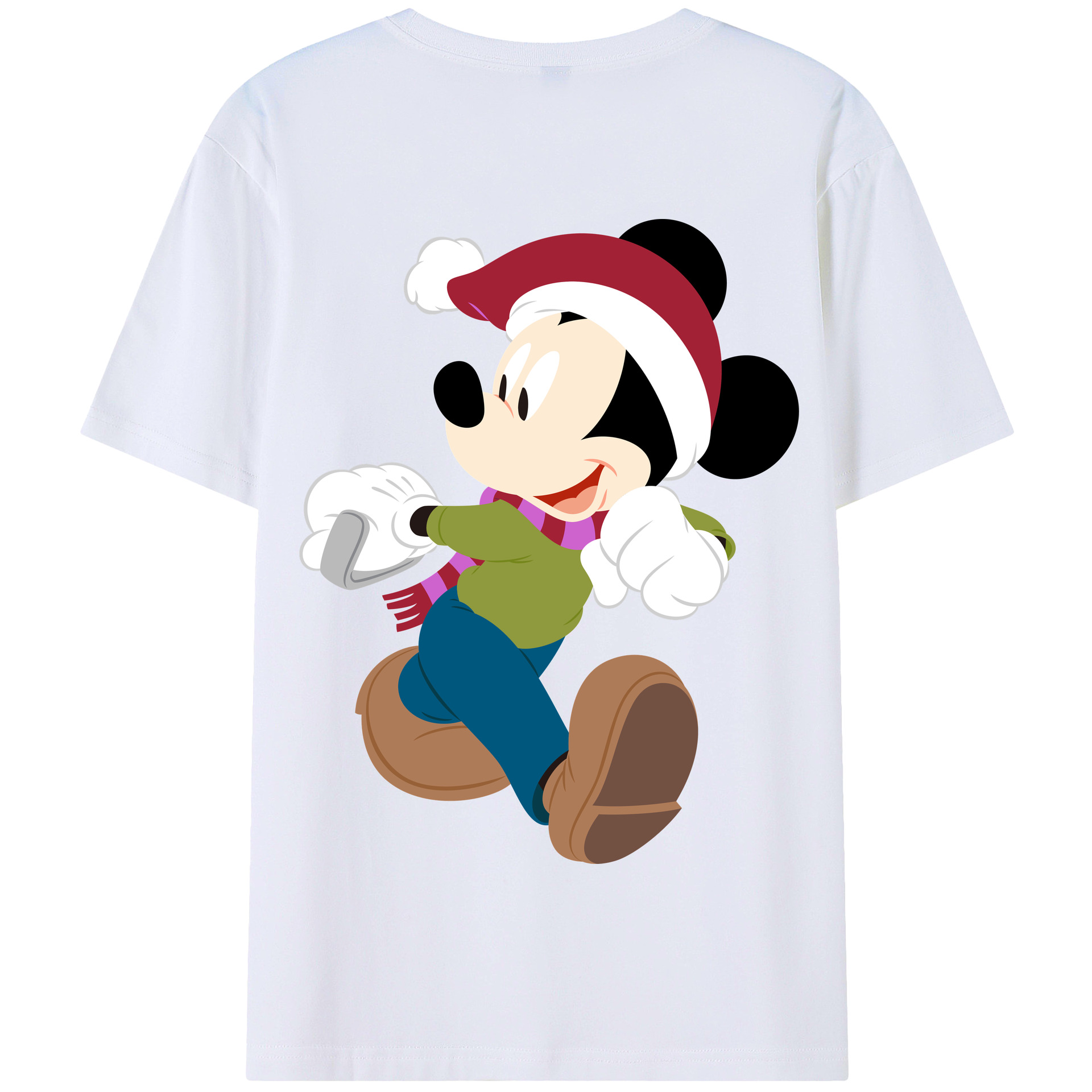 （画像用） ミッキーマウス Mickey Mouse 綿100％半袖Tシャツ（背面プリント）