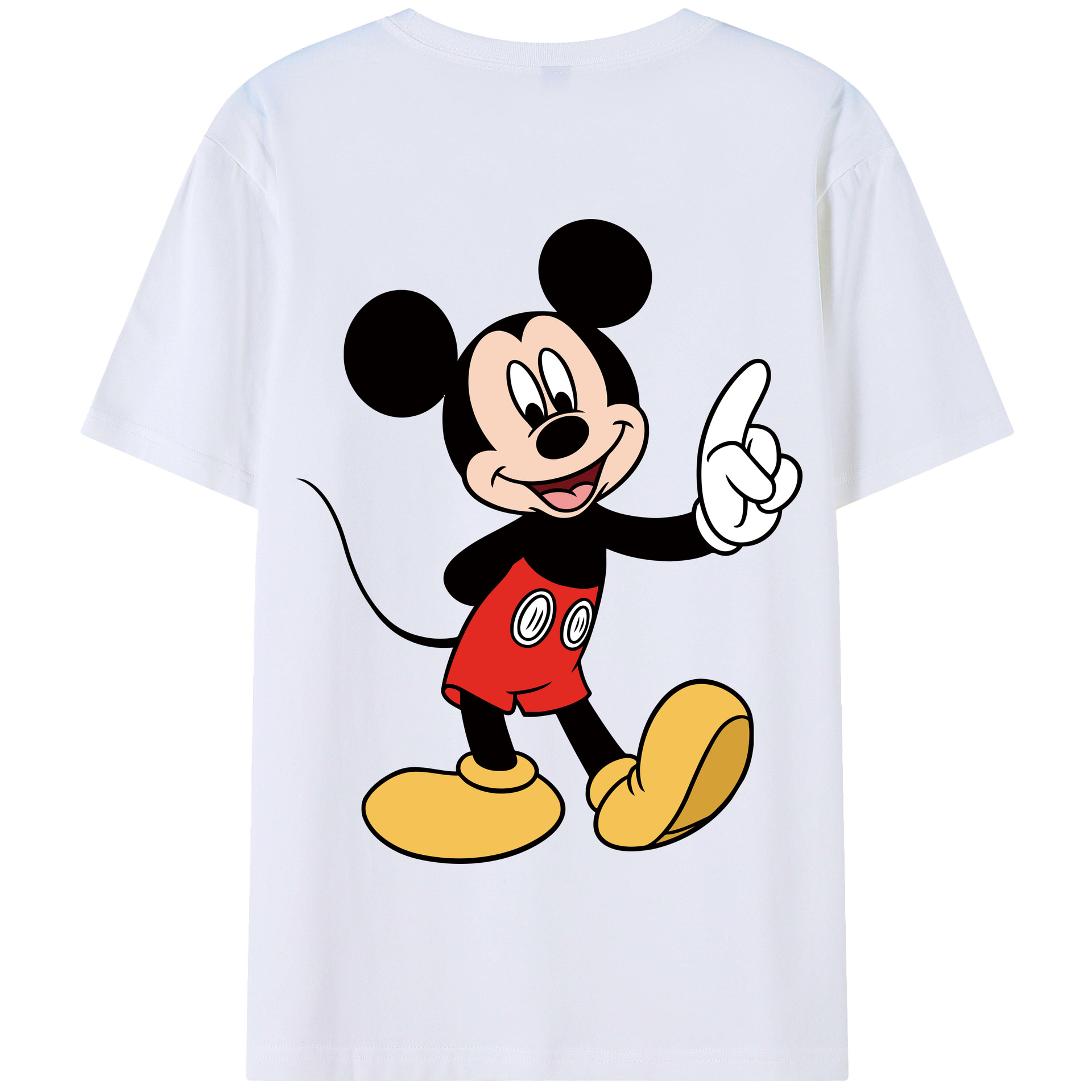 （画像用） ミッキーマウス Mickey Mouse 綿100％半袖Tシャツ（背面プリント）