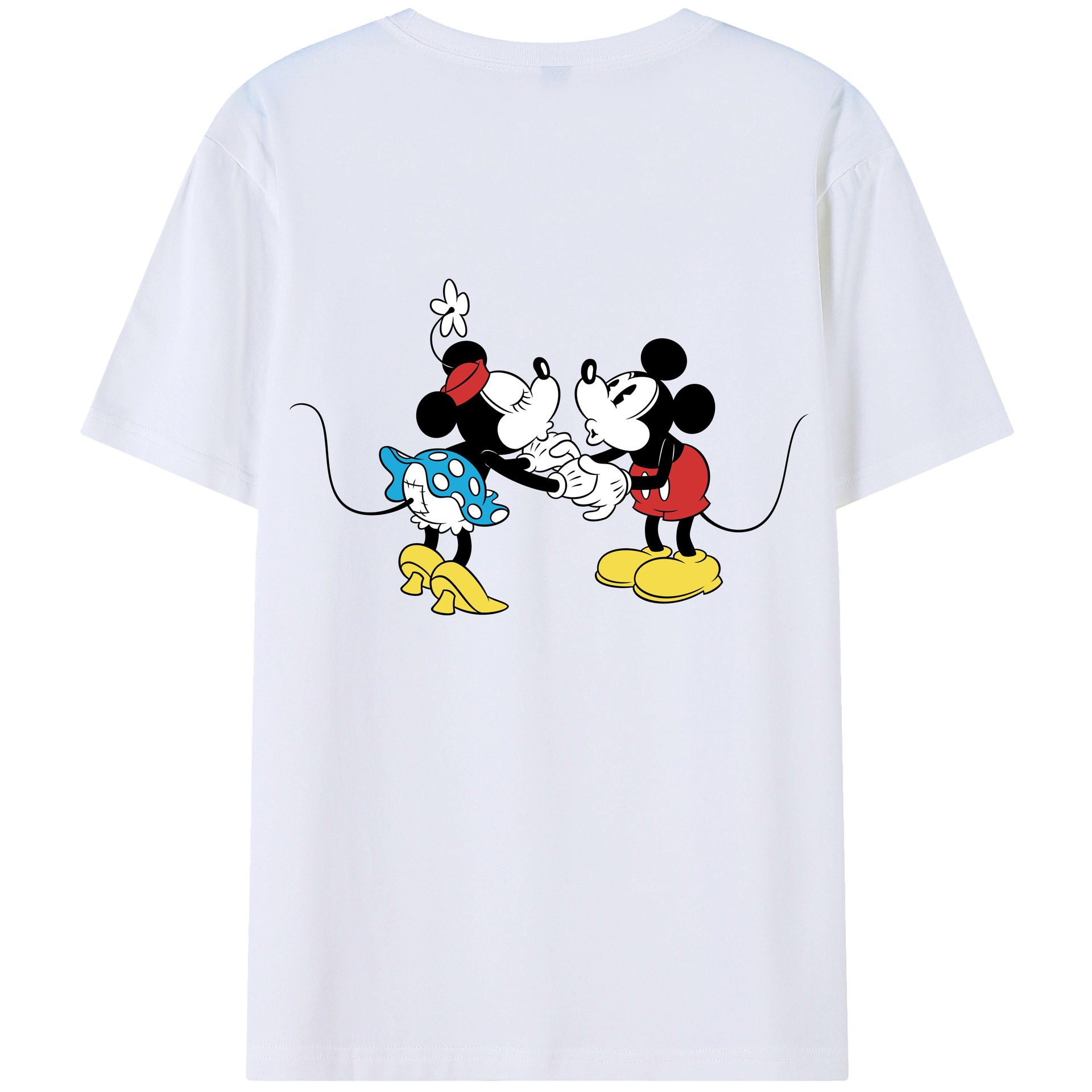 （画像用） ミッキーマウス Mickey Mouse 綿100％半袖Tシャツ（背面プリント）
