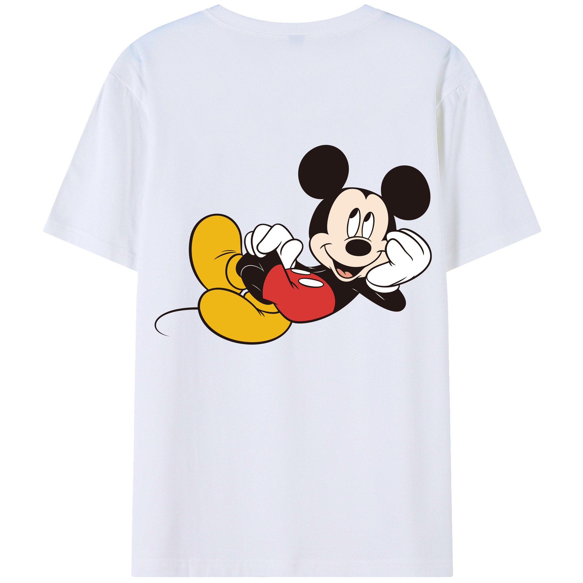 （画像用） ミッキーマウス Mickey Mouse 綿100％半袖Tシャツ（背面プリント）