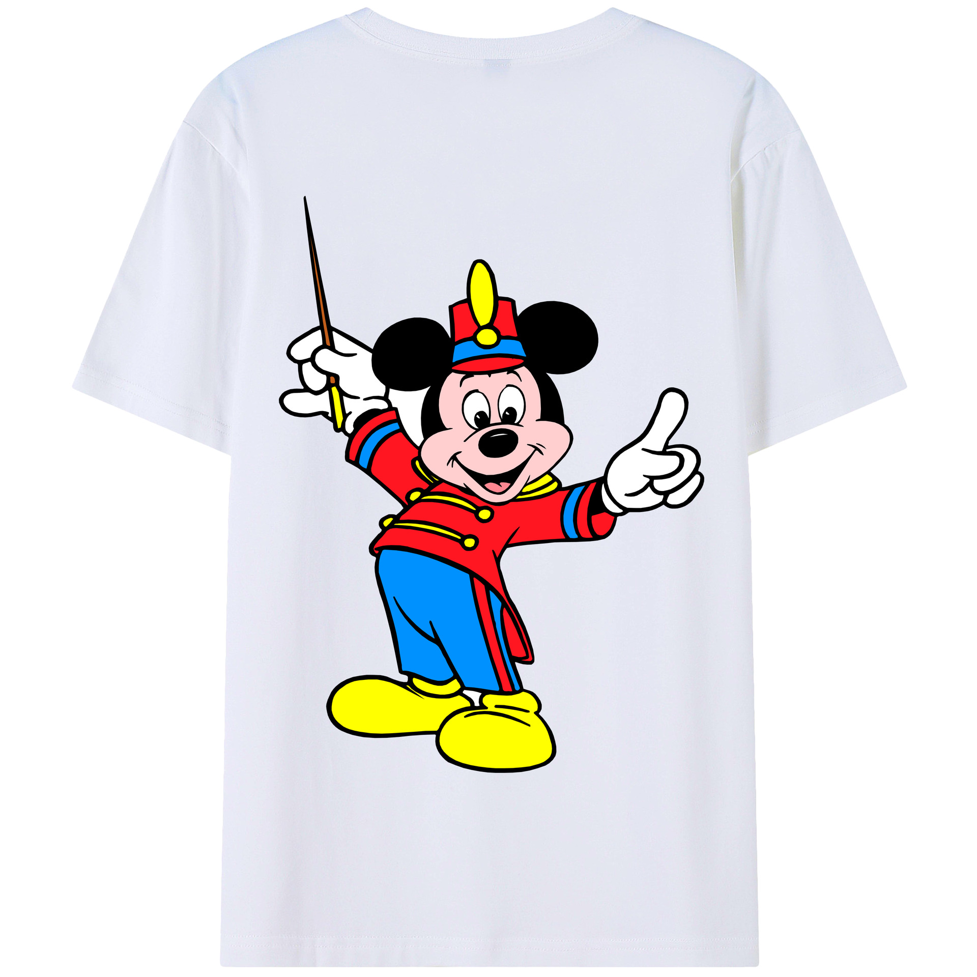 （画像用） ミッキーマウス Mickey Mouse 綿100％半袖Tシャツ（背面プリント）