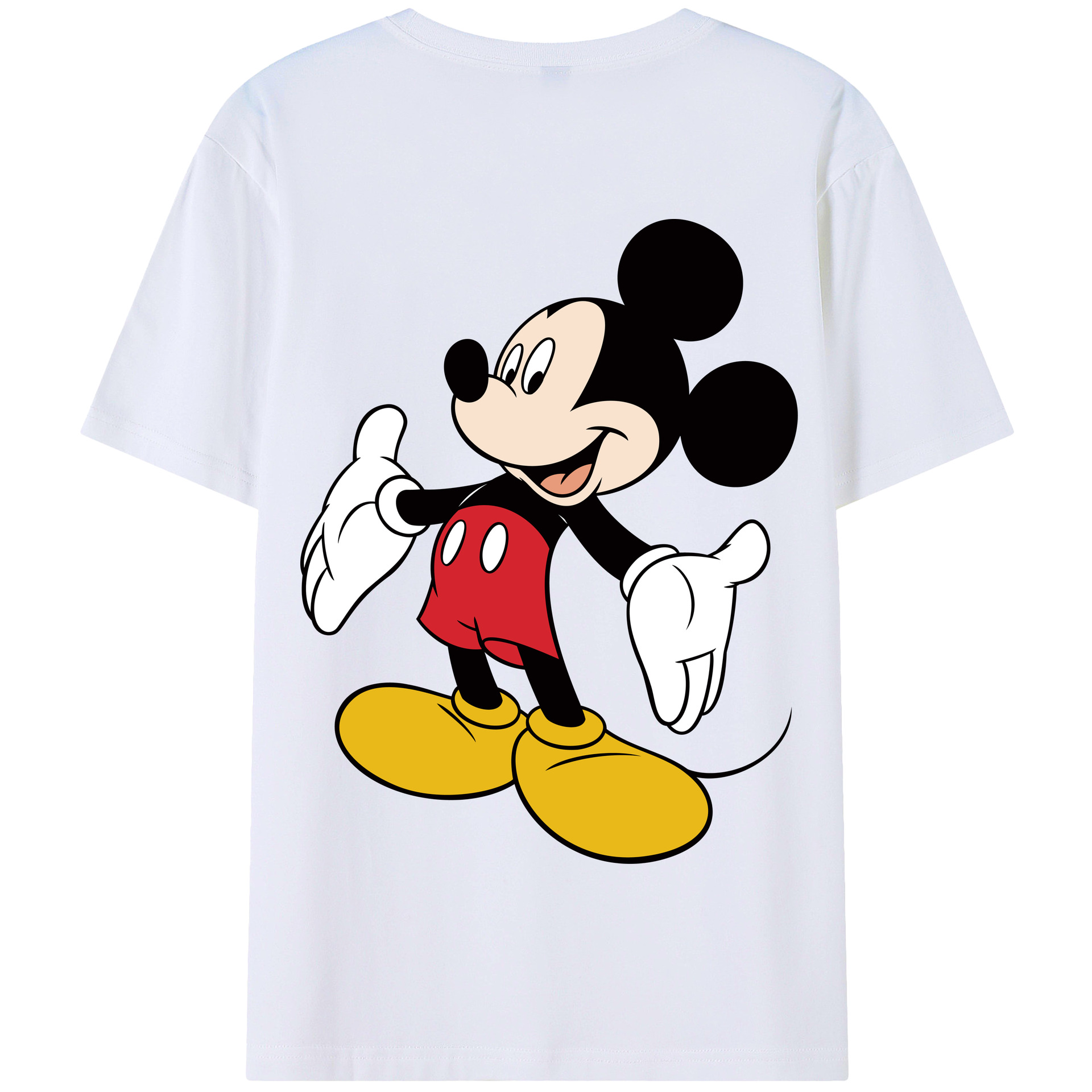 （画像用） ミッキーマウス Mickey Mouse 綿100％半袖Tシャツ（背面プリント）