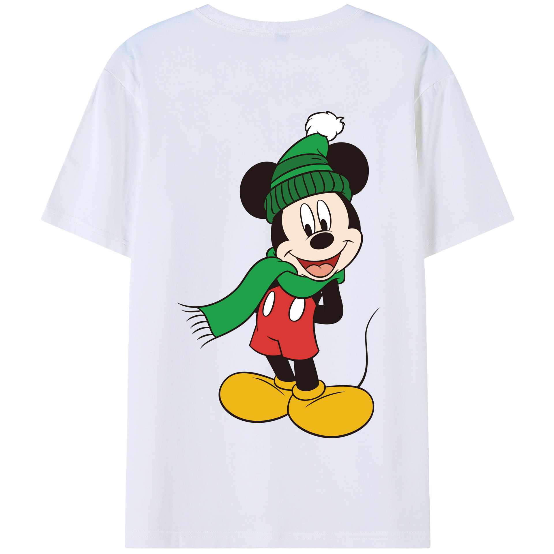 （画像用） ミッキーマウス Mickey Mouse 綿100％半袖Tシャツ（背面プリント）