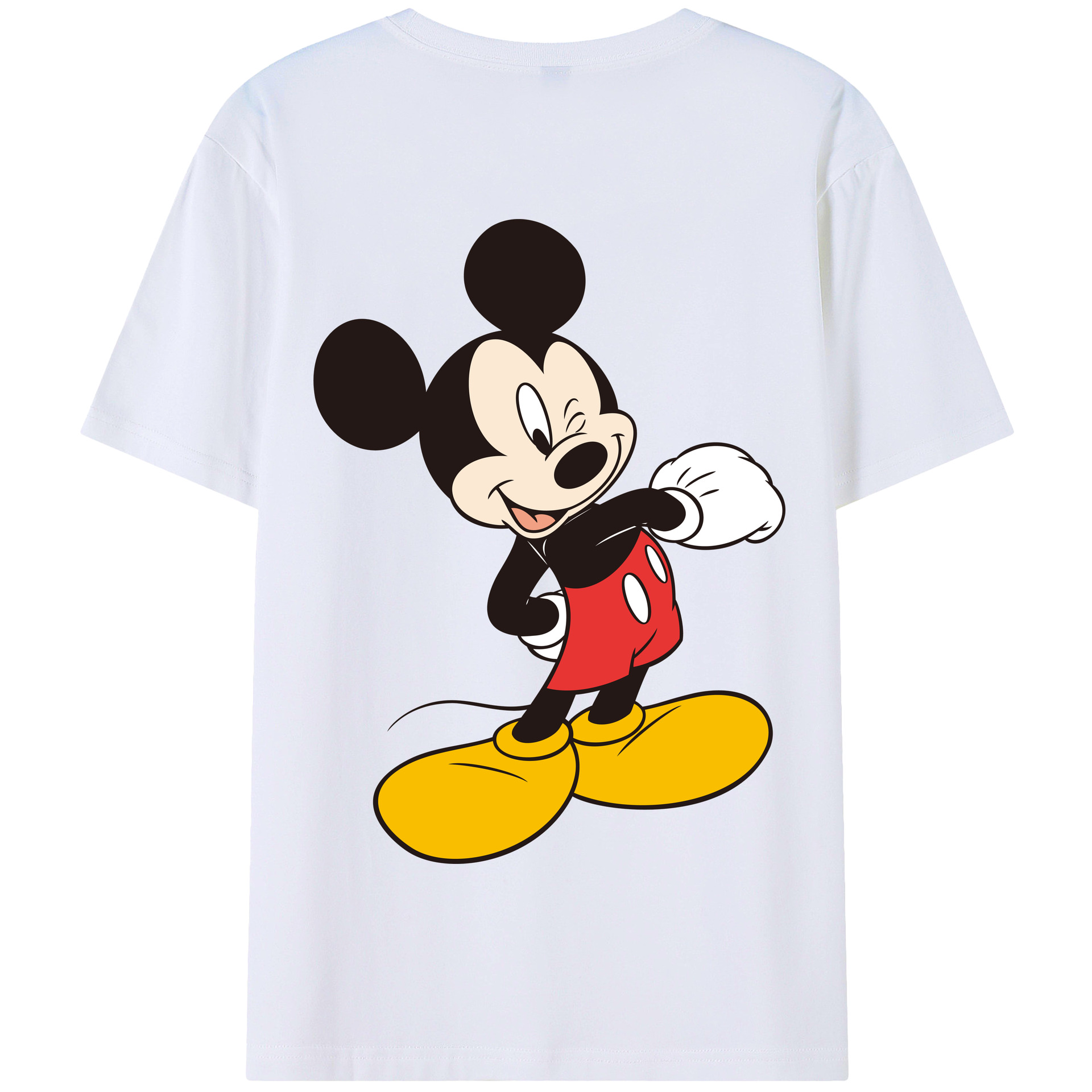 （画像用） ミッキーマウス Mickey Mouse 綿100％半袖Tシャツ（背面プリント）