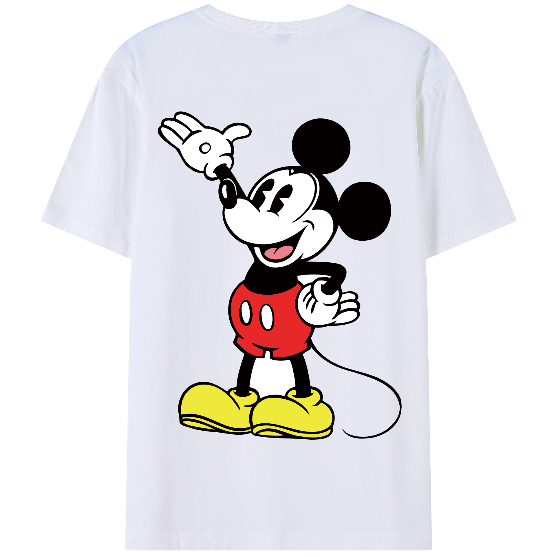（画像用） ミッキーマウス Mickey Mouse 綿100％半袖Tシャツ（背面プリント）