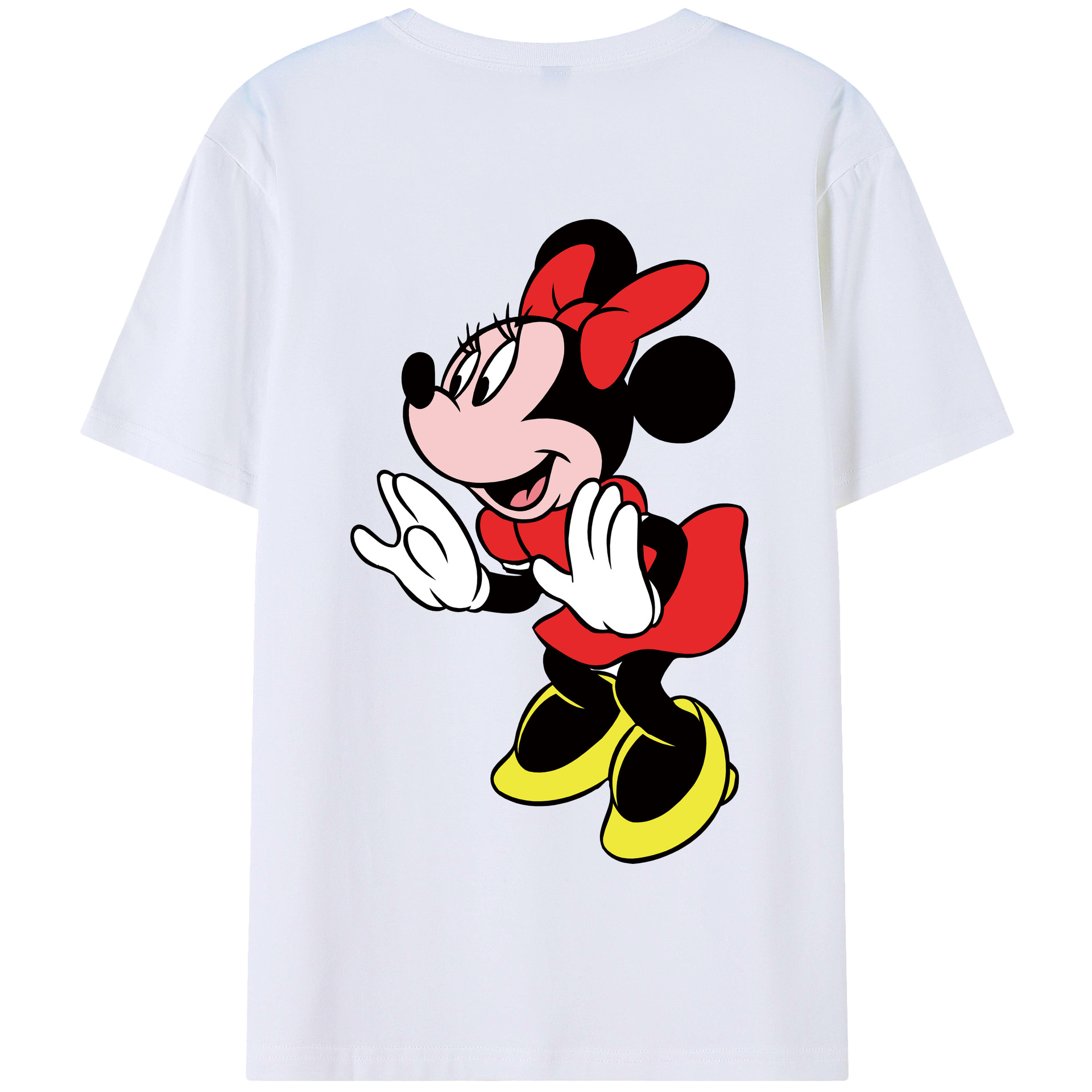 （画像用） ミッキーマウス Mickey Mouse 綿100％半袖Tシャツ（背面プリント）