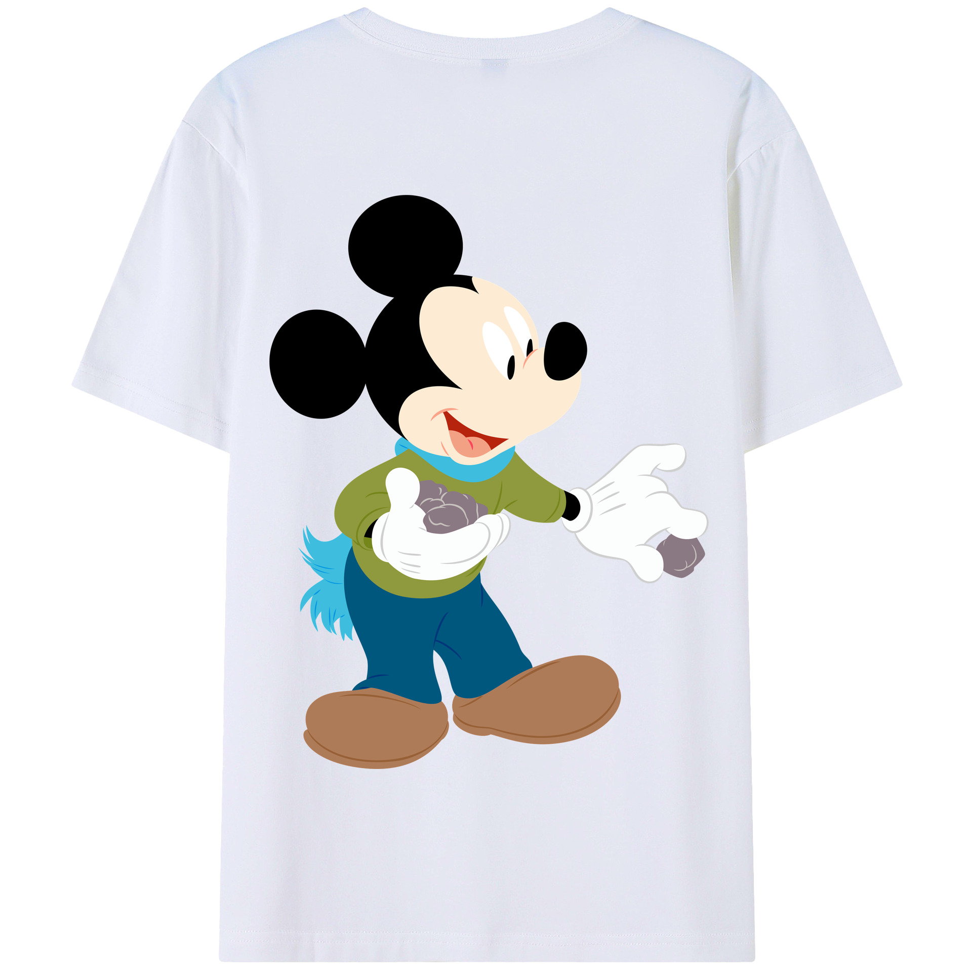 （画像用） ミッキーマウス Mickey Mouse 綿100％半袖Tシャツ（背面プリント）