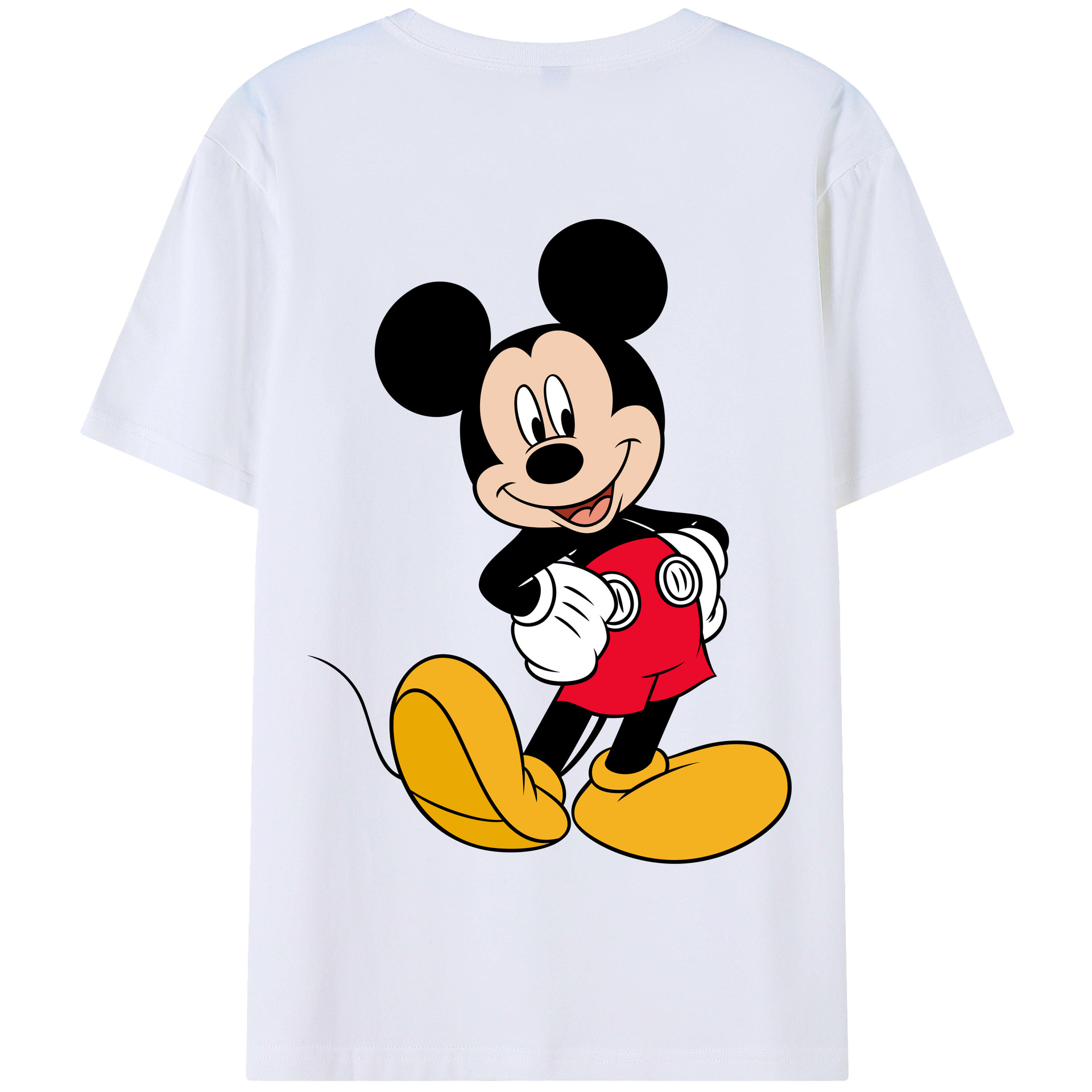 （画像用） ミッキーマウス Mickey Mouse 綿100％半袖Tシャツ（背面プリント）