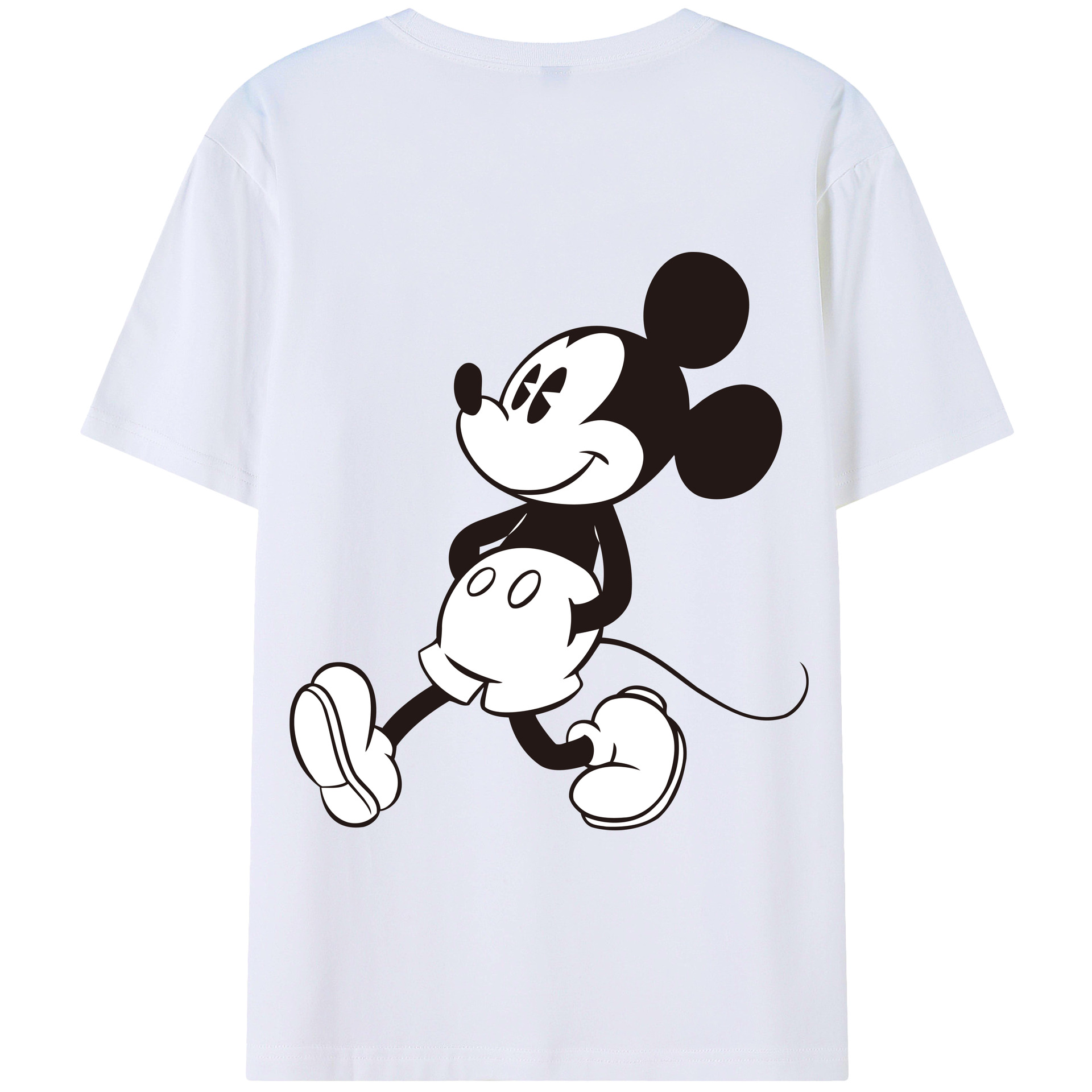 （画像用） ミッキーマウス Mickey Mouse 綿100％半袖Tシャツ（背面プリント）