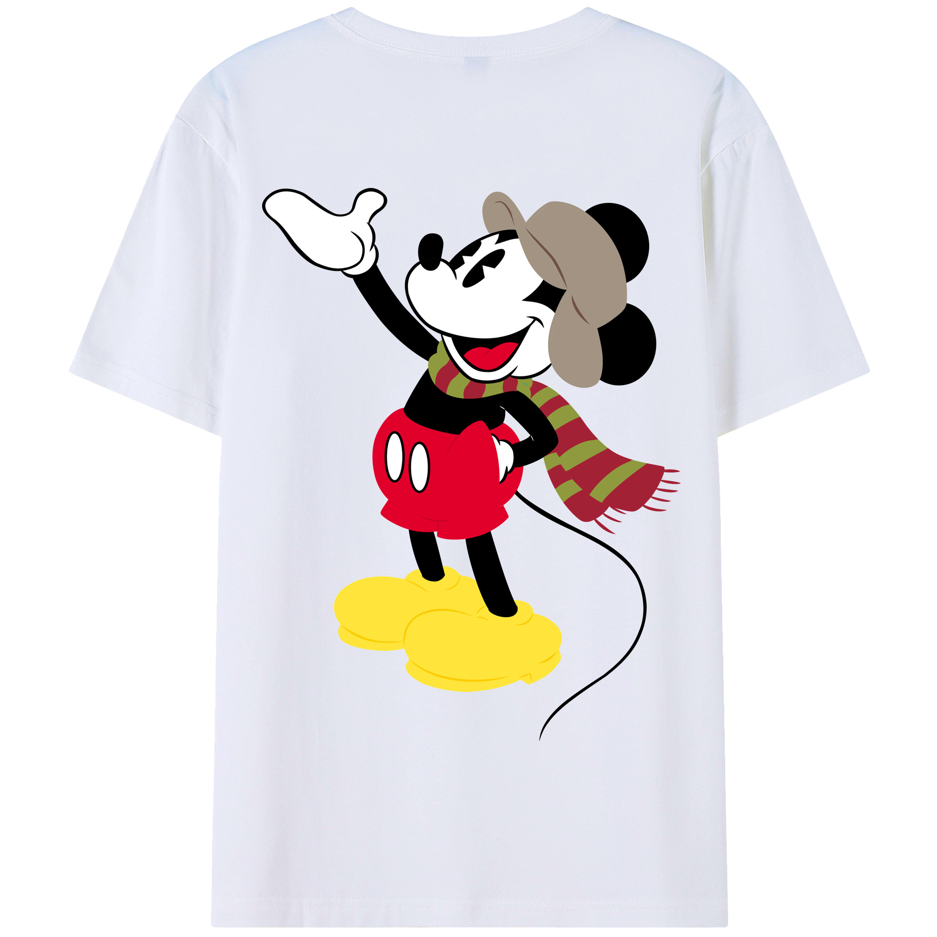 （画像用） ミッキーマウス Mickey Mouse 綿100％半袖Tシャツ（背面プリント）