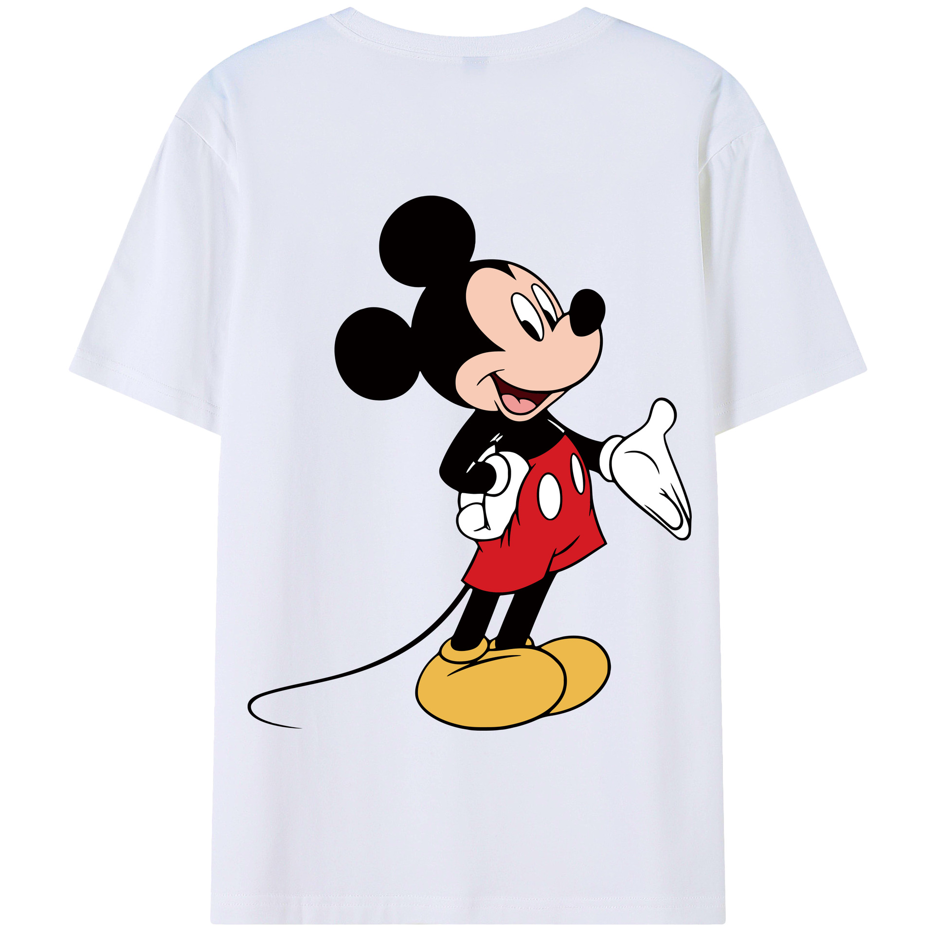 （画像用） ミッキーマウス Mickey Mouse 綿100％半袖Tシャツ（背面プリント）
