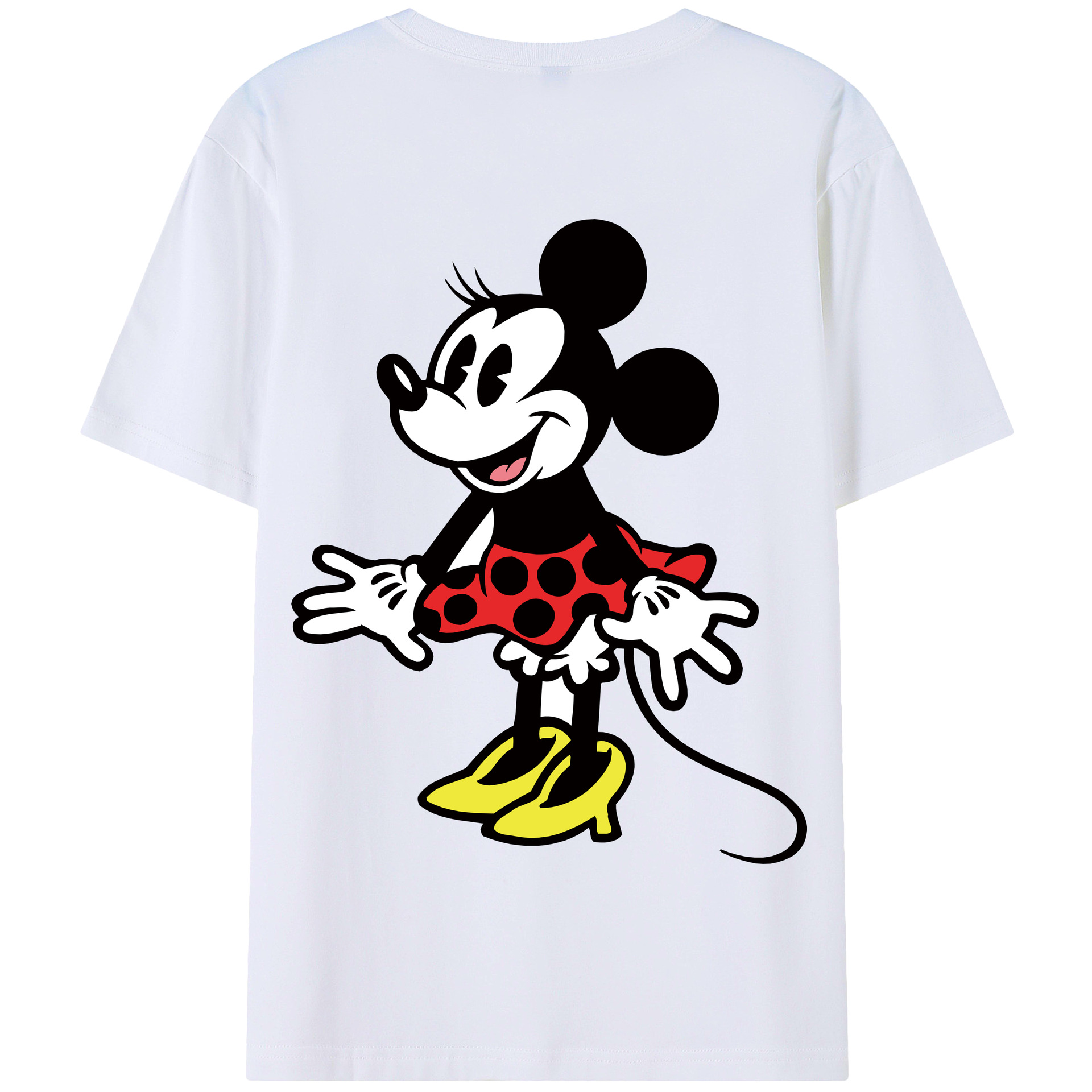 （画像用） ミッキーマウス Mickey Mouse 綿100％半袖Tシャツ（背面プリント）